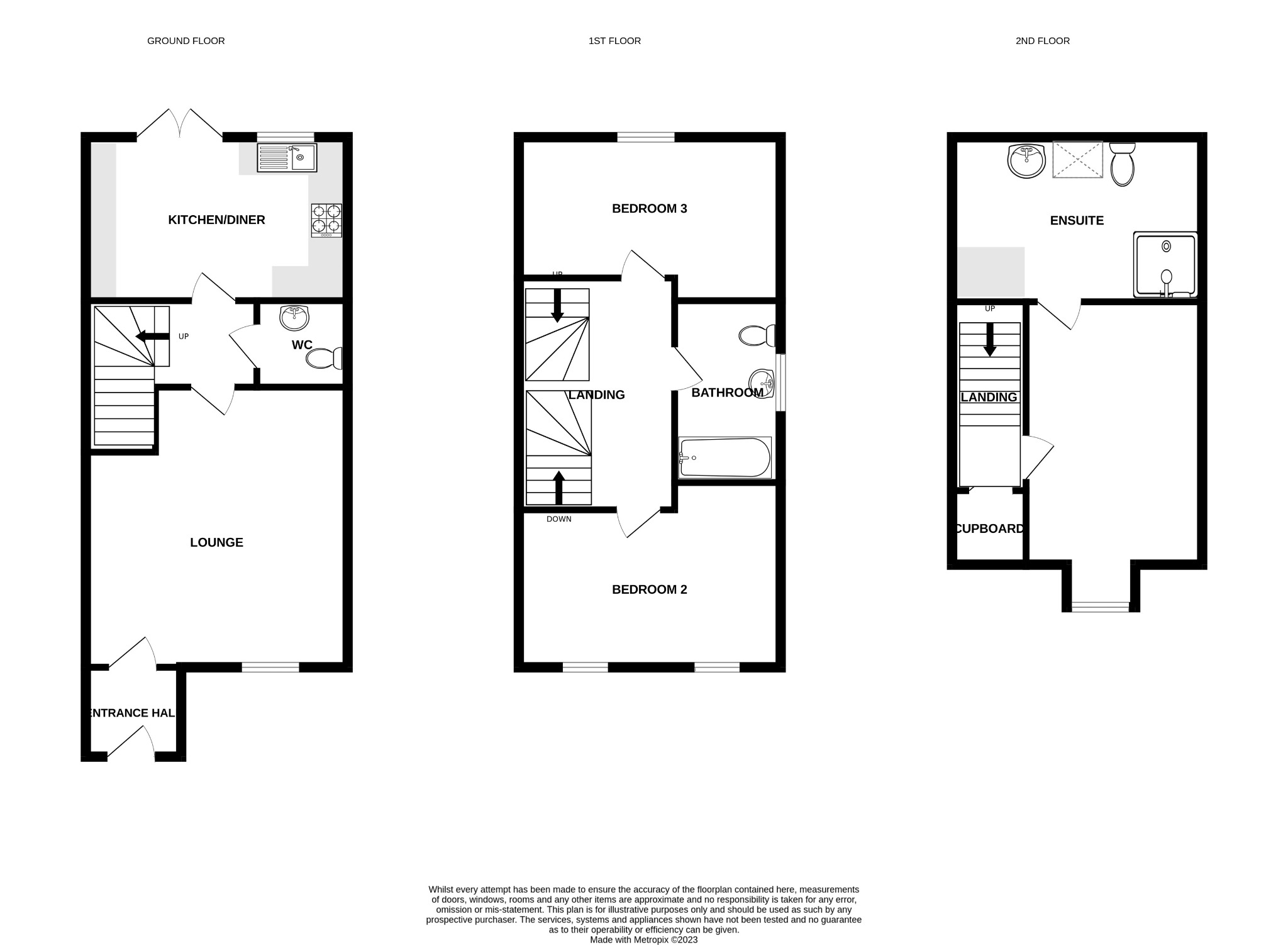 3 bed semi-detached house for sale in Homington Avenue, Swindon - Property floorplan