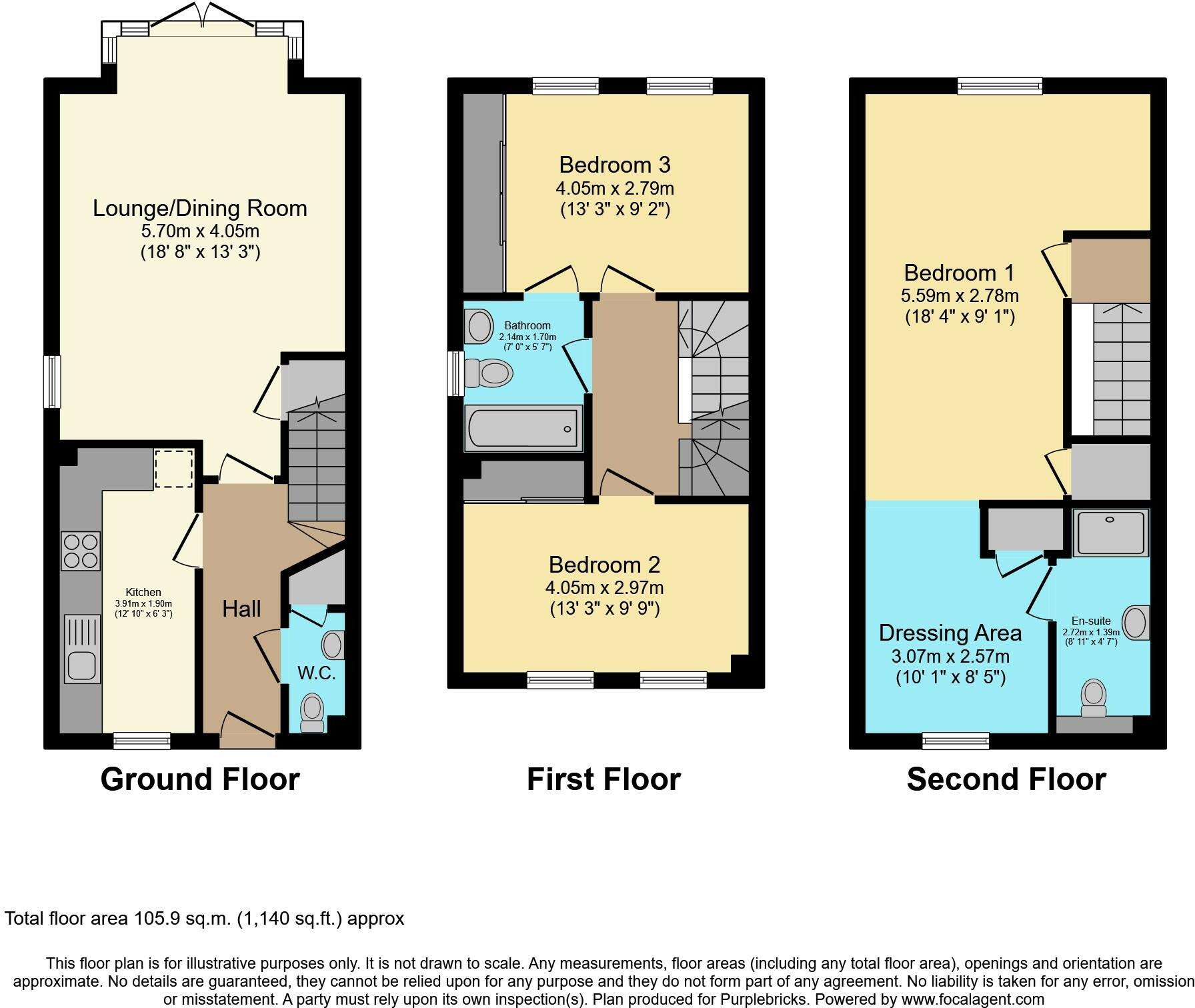 3 bed semi-detached house for sale in Greycing Street, Swindon - Property floorplan