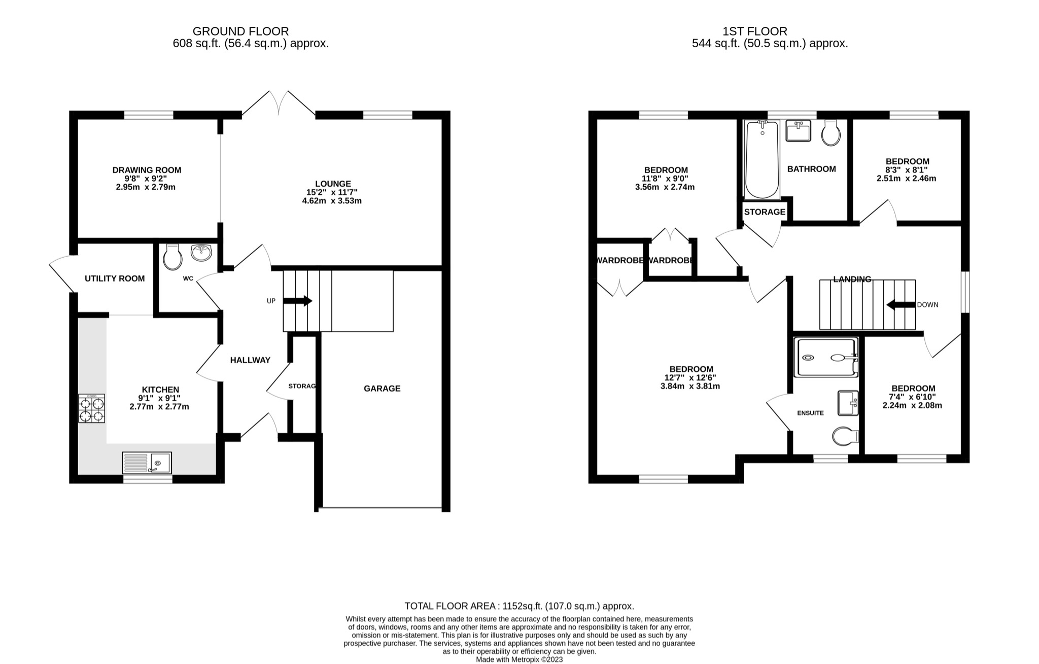 4 bed detached house for sale in Windermere Close, Stevenage - Property floorplan