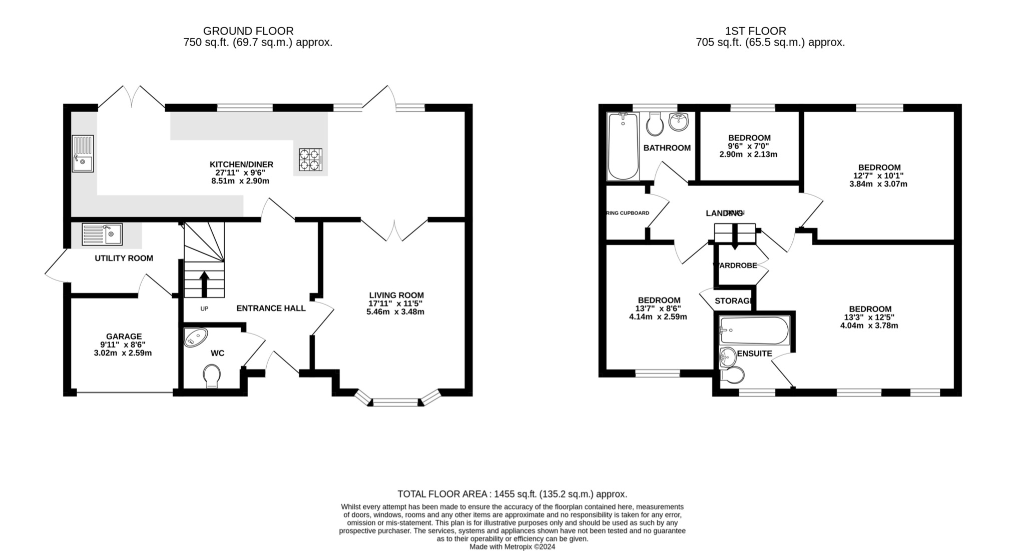 4 bed detached house for sale in Saffron Meadow, Ware - Property floorplan