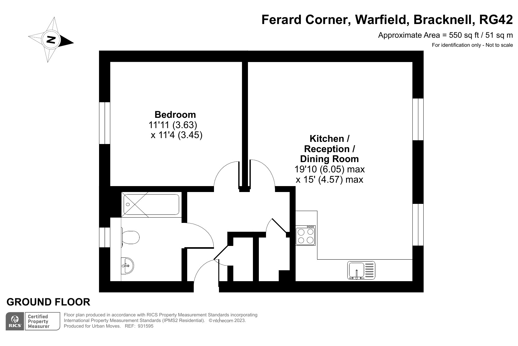 1 bed flat for sale in Ferard Corner, Bracknell - Property floorplan