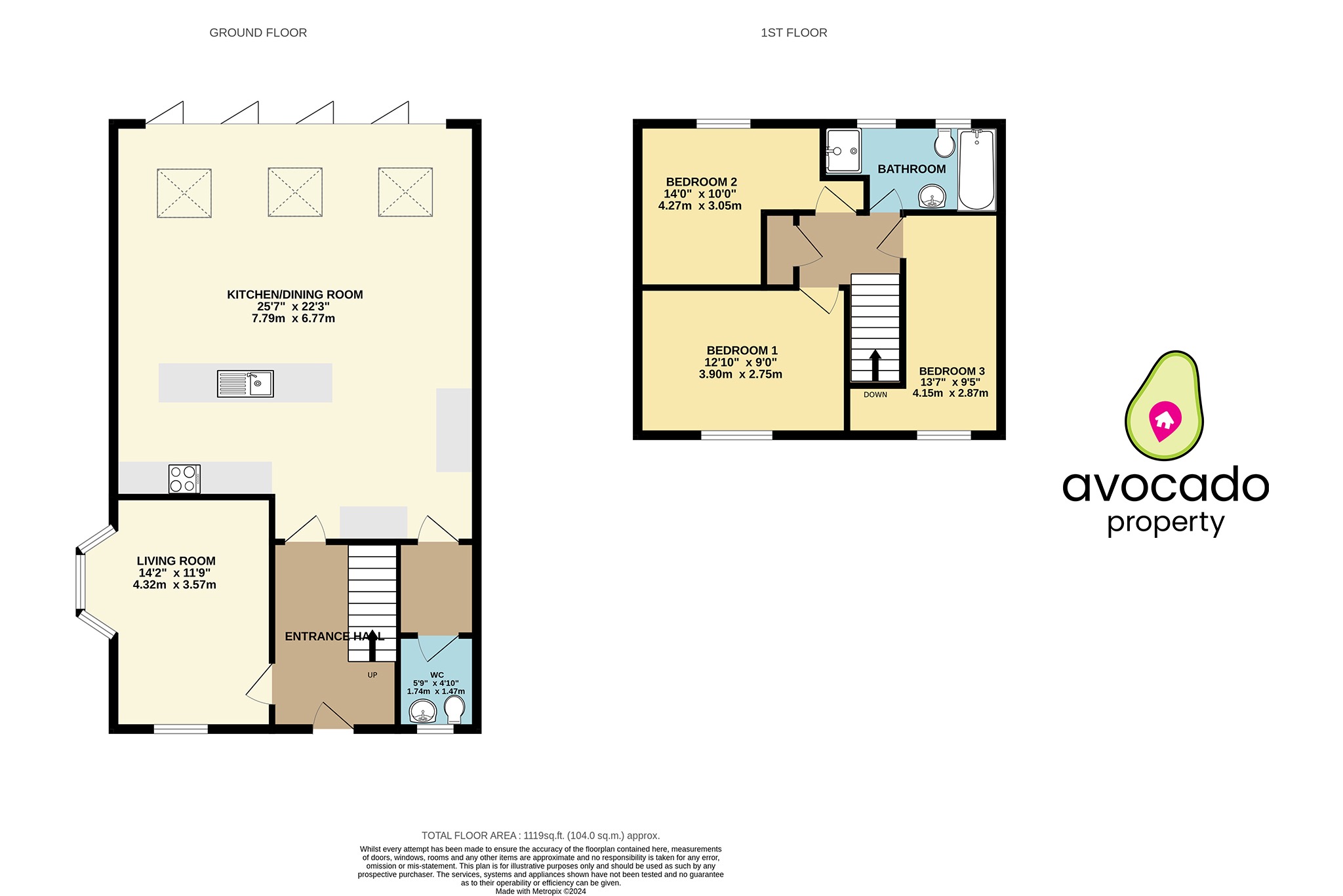 3 bed end of terrace house for sale in Brook Green, Bracknell - Property floorplan