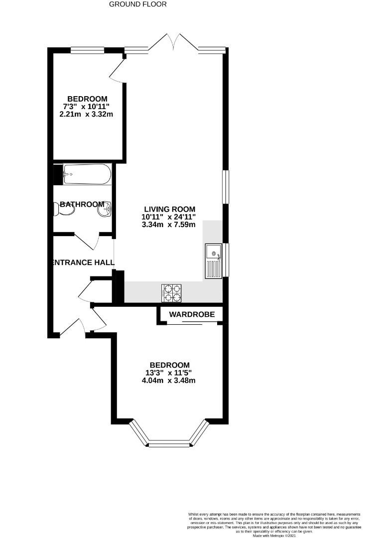 2 bed flat to rent in Pinewood Avenue, Crowthorne - Property floorplan