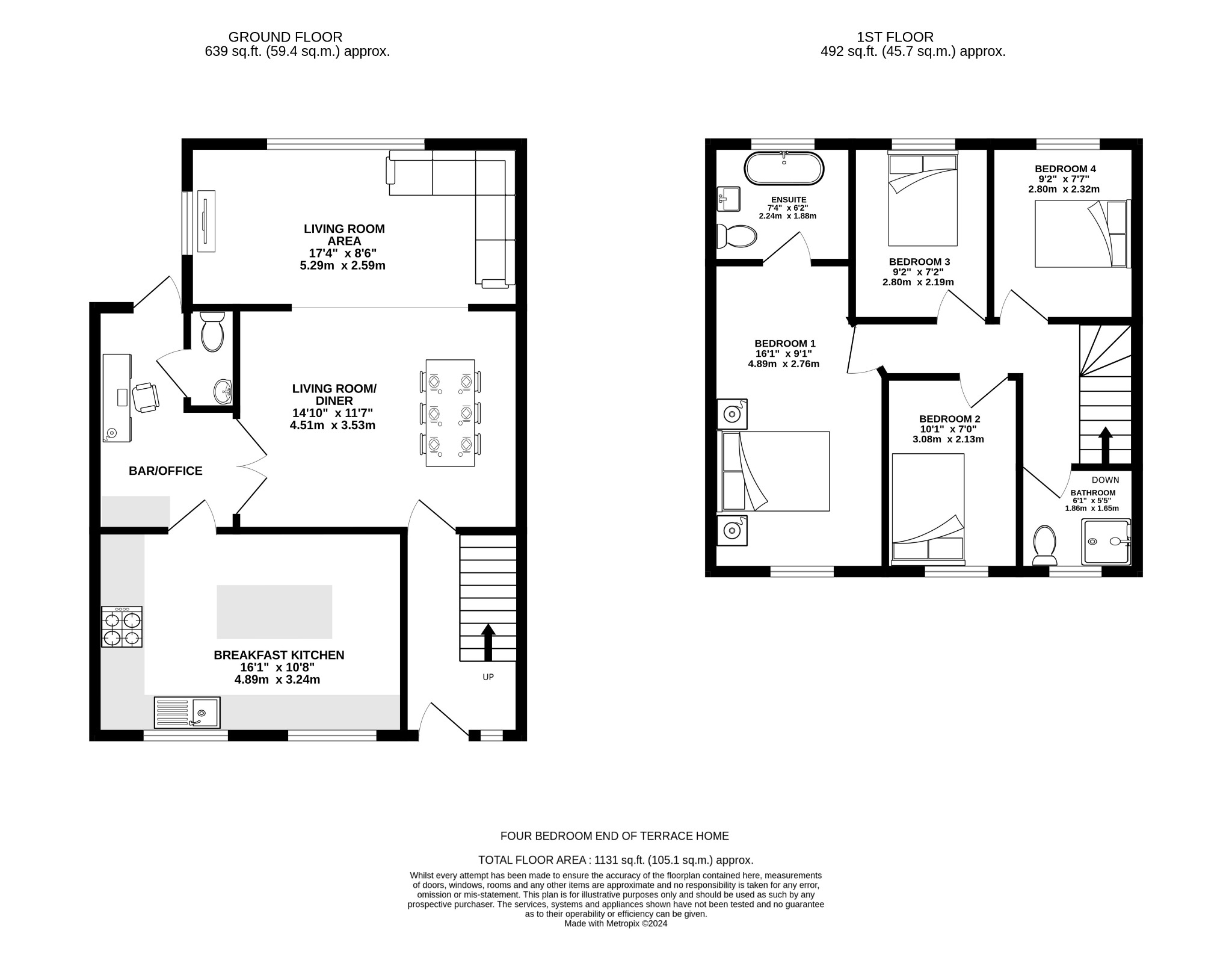 4 bed semi-detached house for sale in Gaydon Road, Solihull - Property floorplan