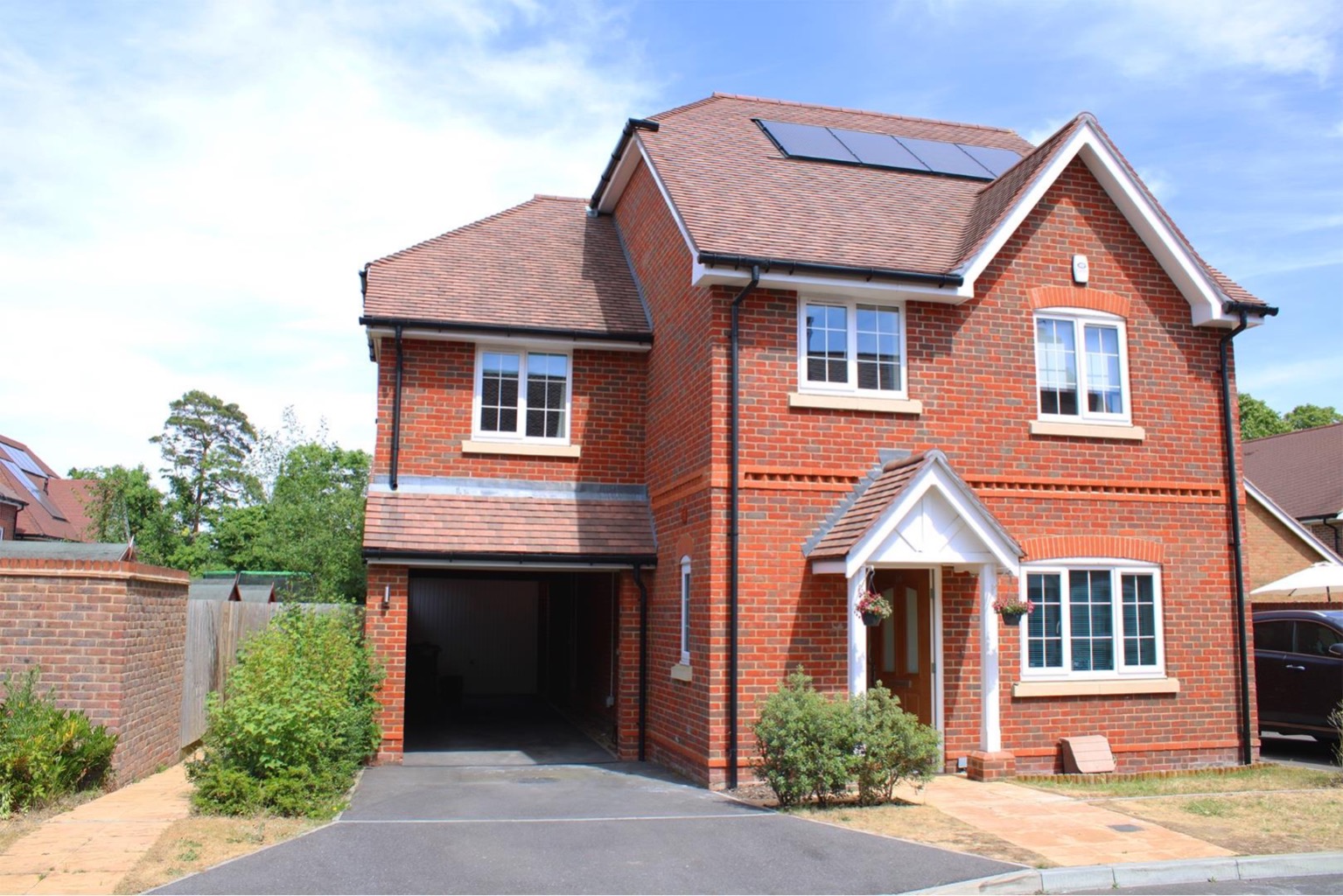 Marketed by Matthew Pulford from Avocado Property.   The property has four excellent sized bedrooms, two bathrooms, garage, car port and driveway parking.   This energy efficient four bedroom house is an ideal family home situated at Cavendish Park, around a mile from Wokingham Station.