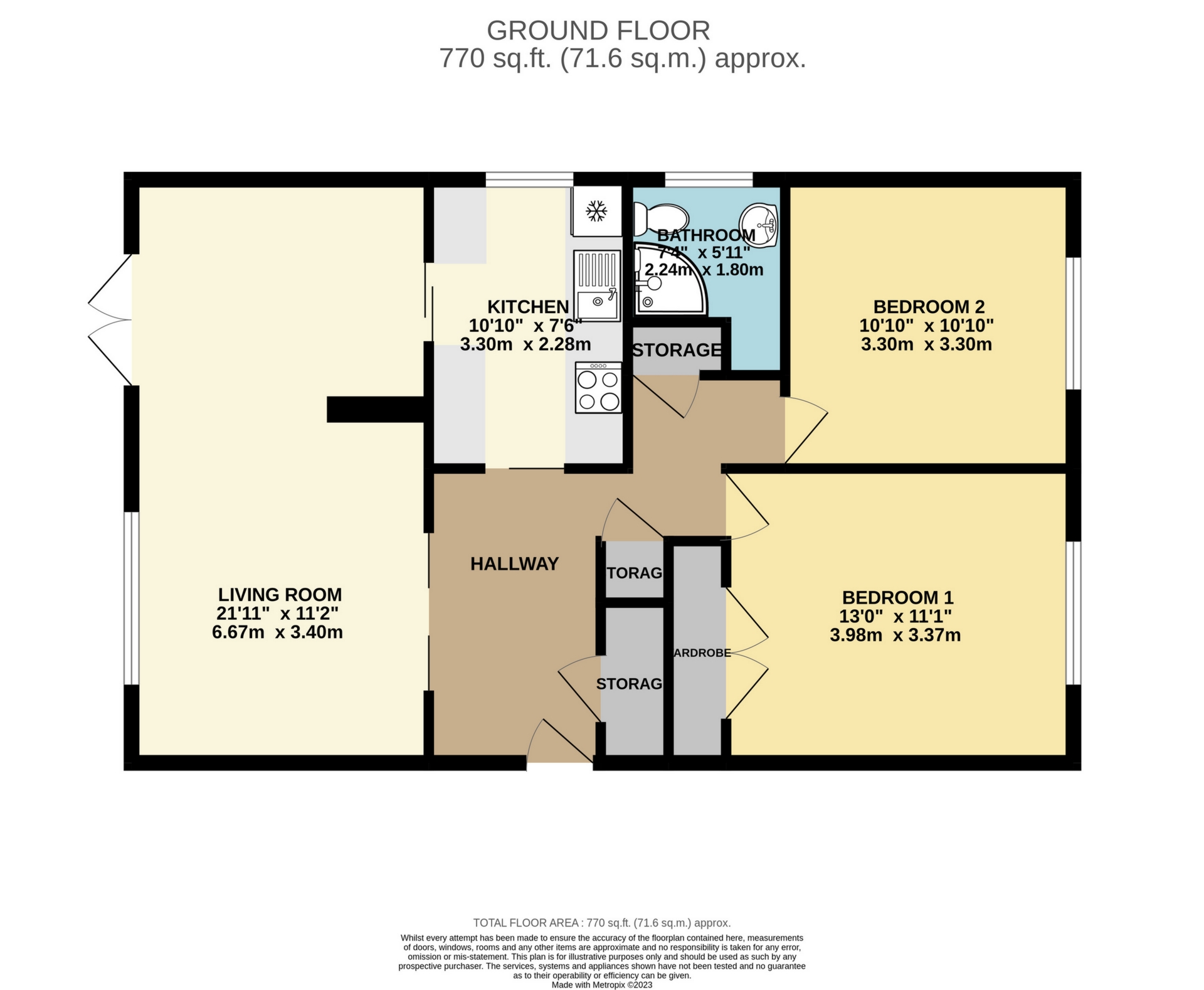 2 bed flat for sale in Rectory Road - Property Floorplan