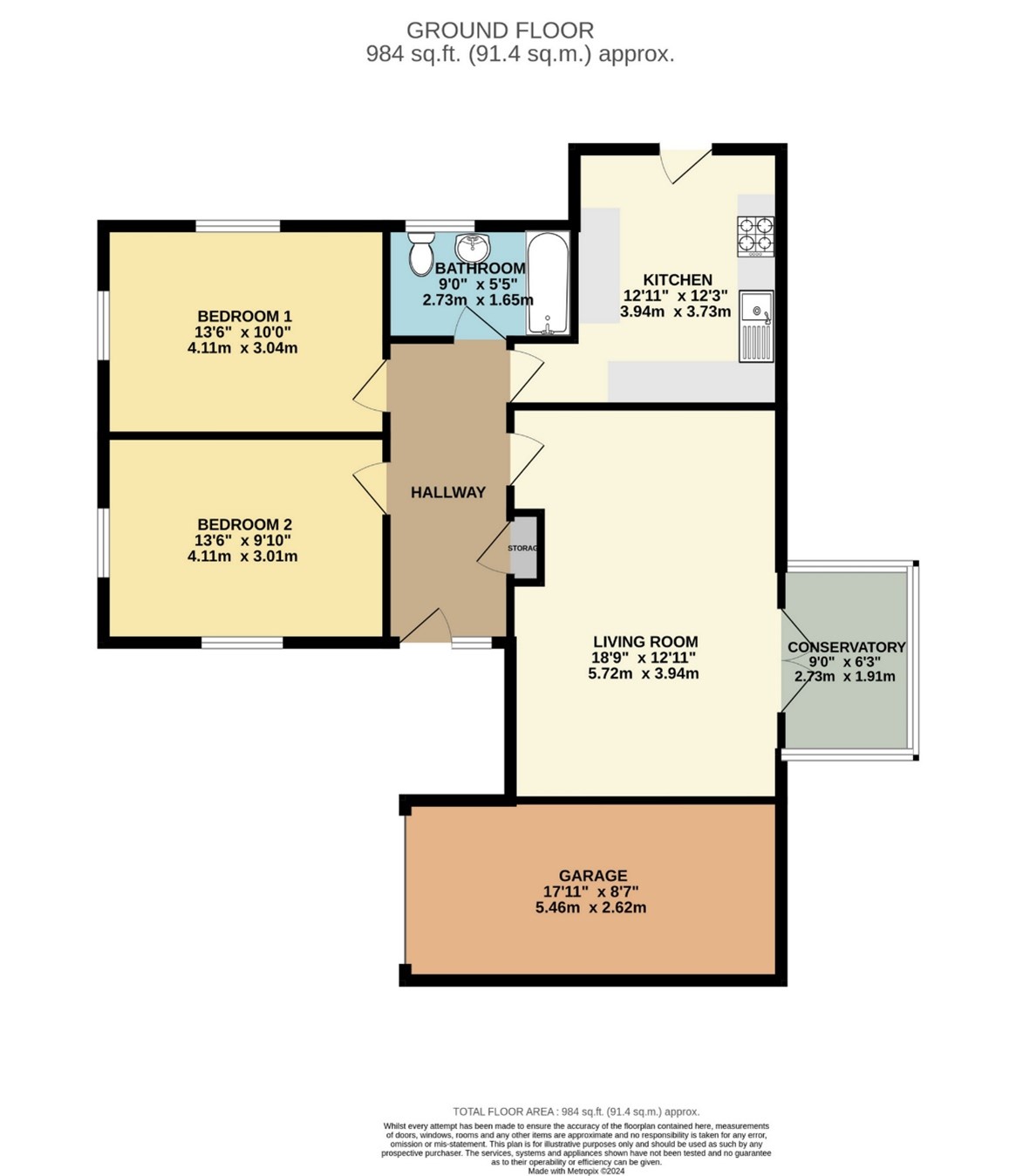 Bungalow to rent in Canterbury Close, Broadstairs - Property Floorplan