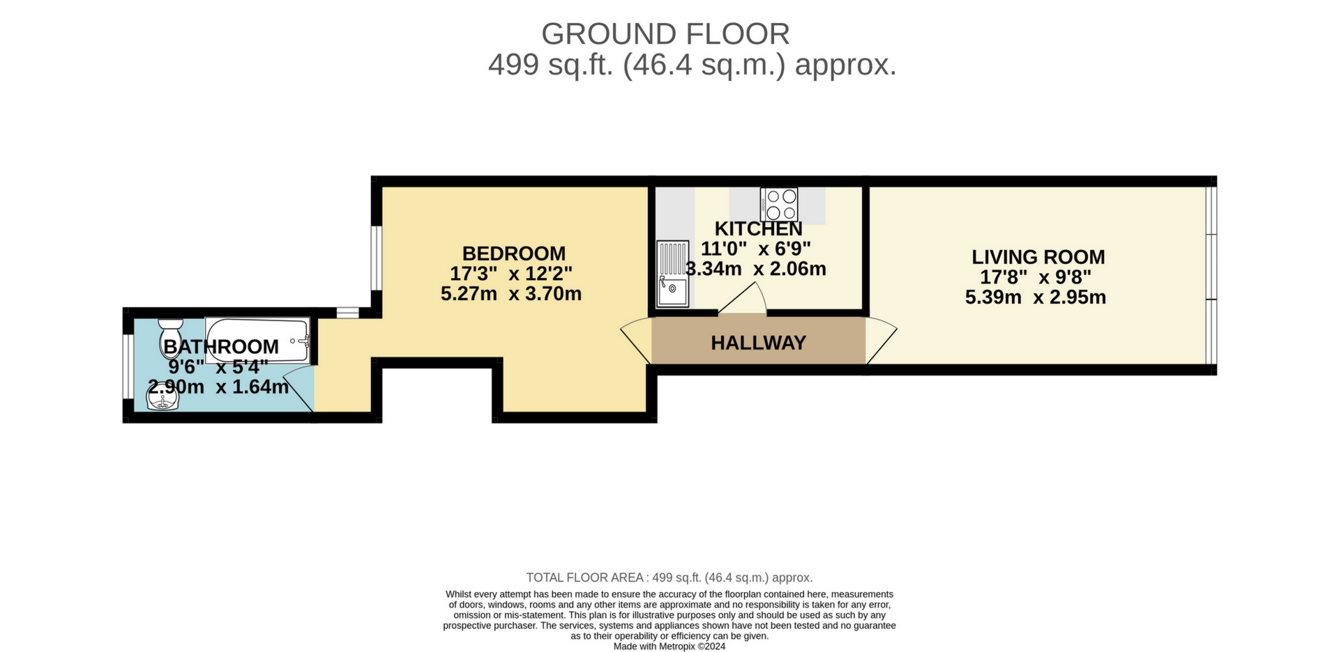1 bed flat to rent in Albion Street - Property Floorplan