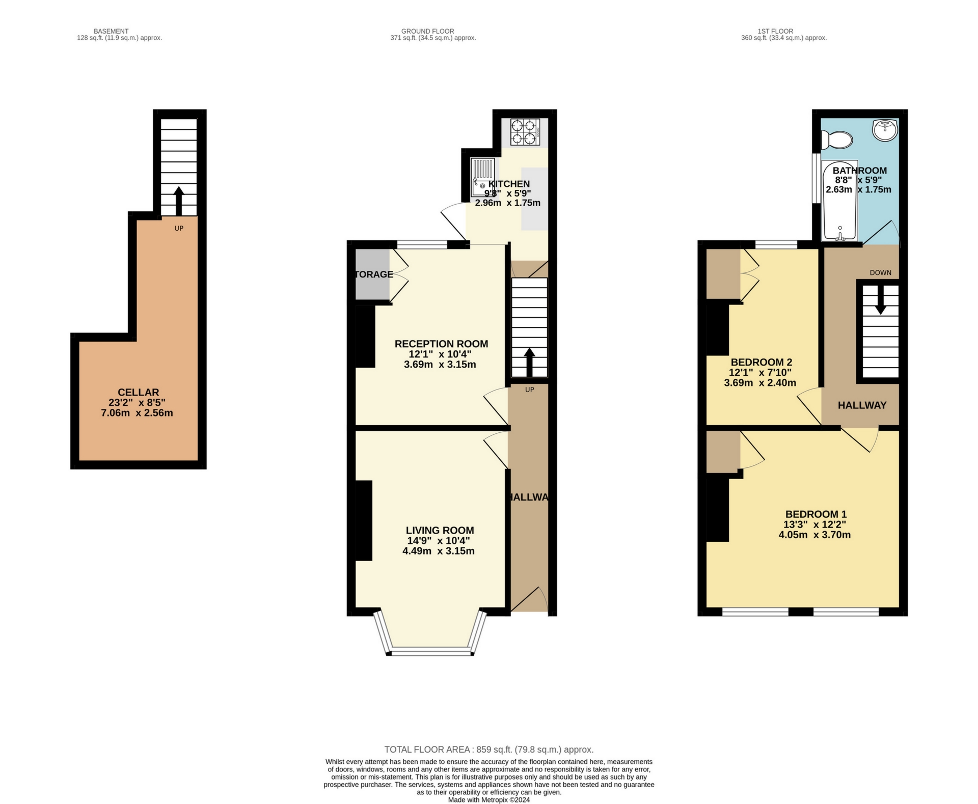 2 bed house to rent in Beacon Road, Broadstairs - Property Floorplan