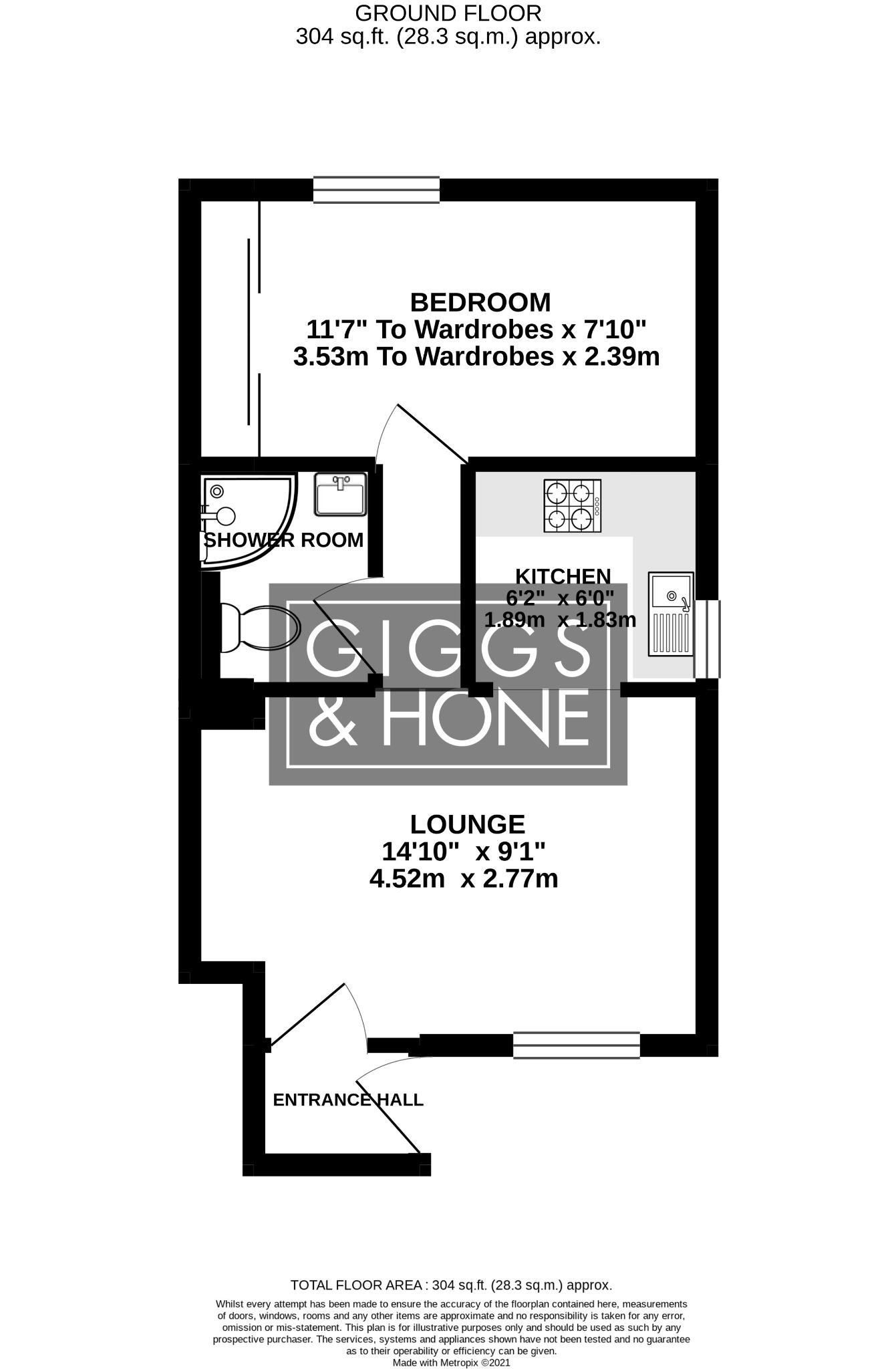 1 bed ground floor maisonette for sale in Tavistock Place, Bedford - Property Floorplan