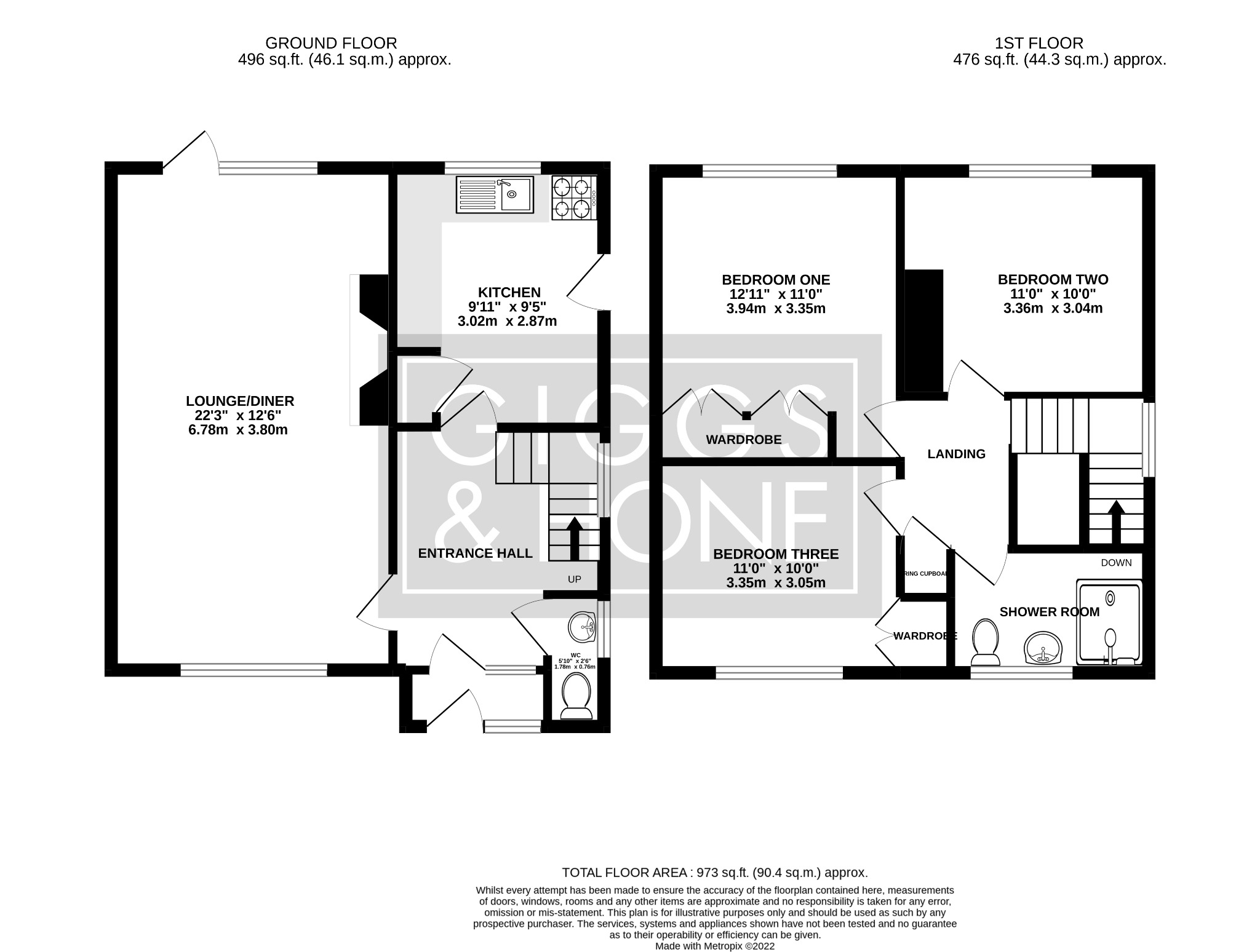 3 bed detached house for sale in Townsend Close, Bedford - Property Floorplan