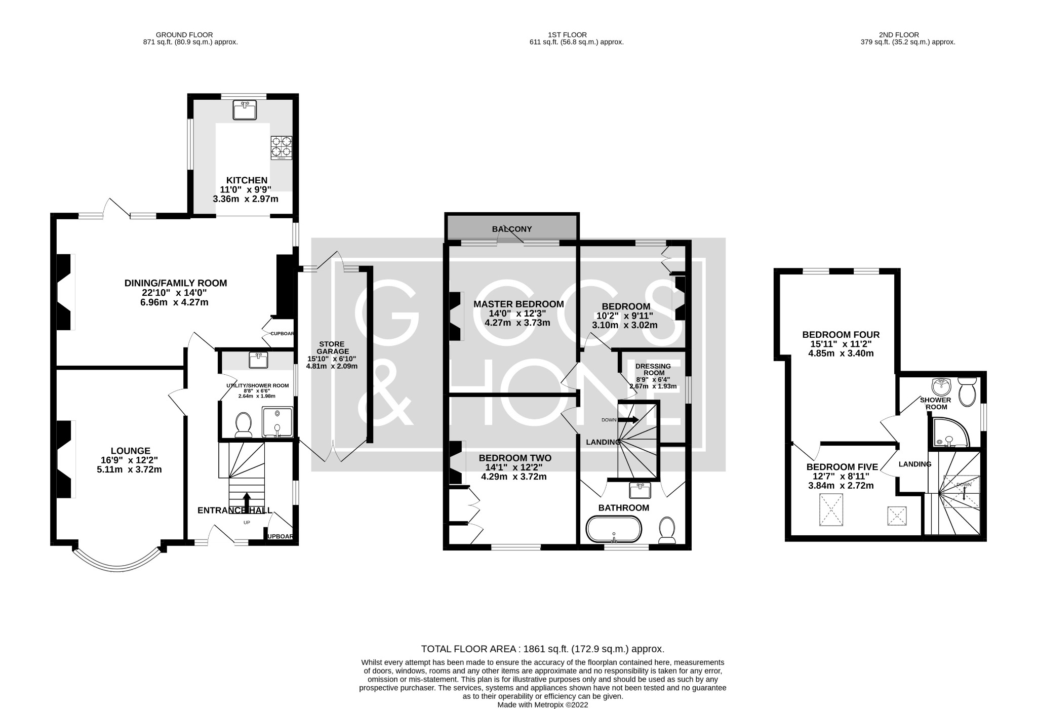 5 bed semi-detached house for sale in Beverley Crescent, Bedford - Property Floorplan