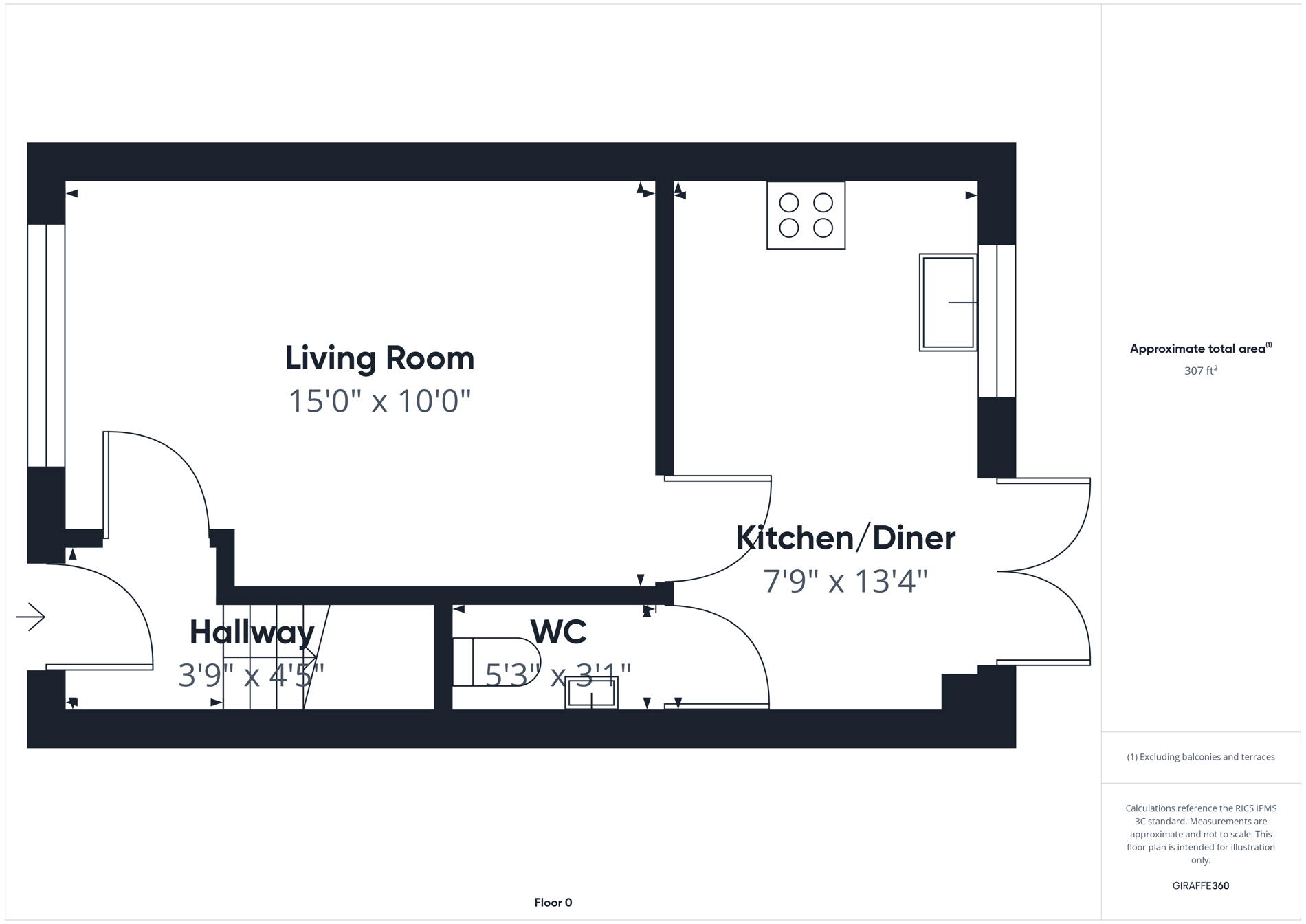 2 bed semi-detached house for sale in Griffin Road, New Ollerton, NG22 - Property floorplan