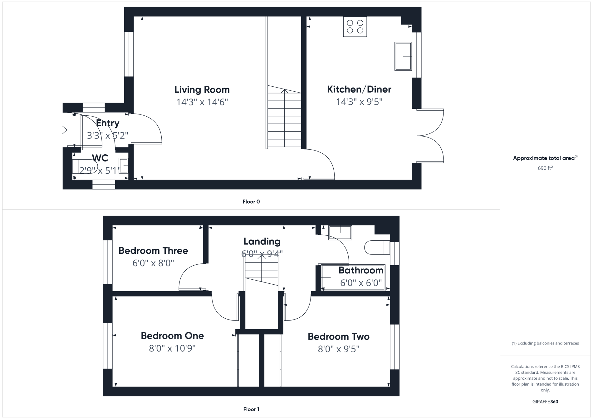 3 bed detached house for sale in Banksman Way, New Ollerton, NG22 - Property floorplan