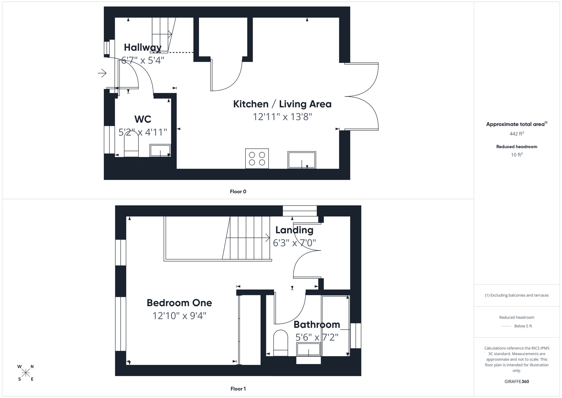 1 bed semi-detached house for sale in Kingfisher Way, Ollerton, NG22 - Property floorplan