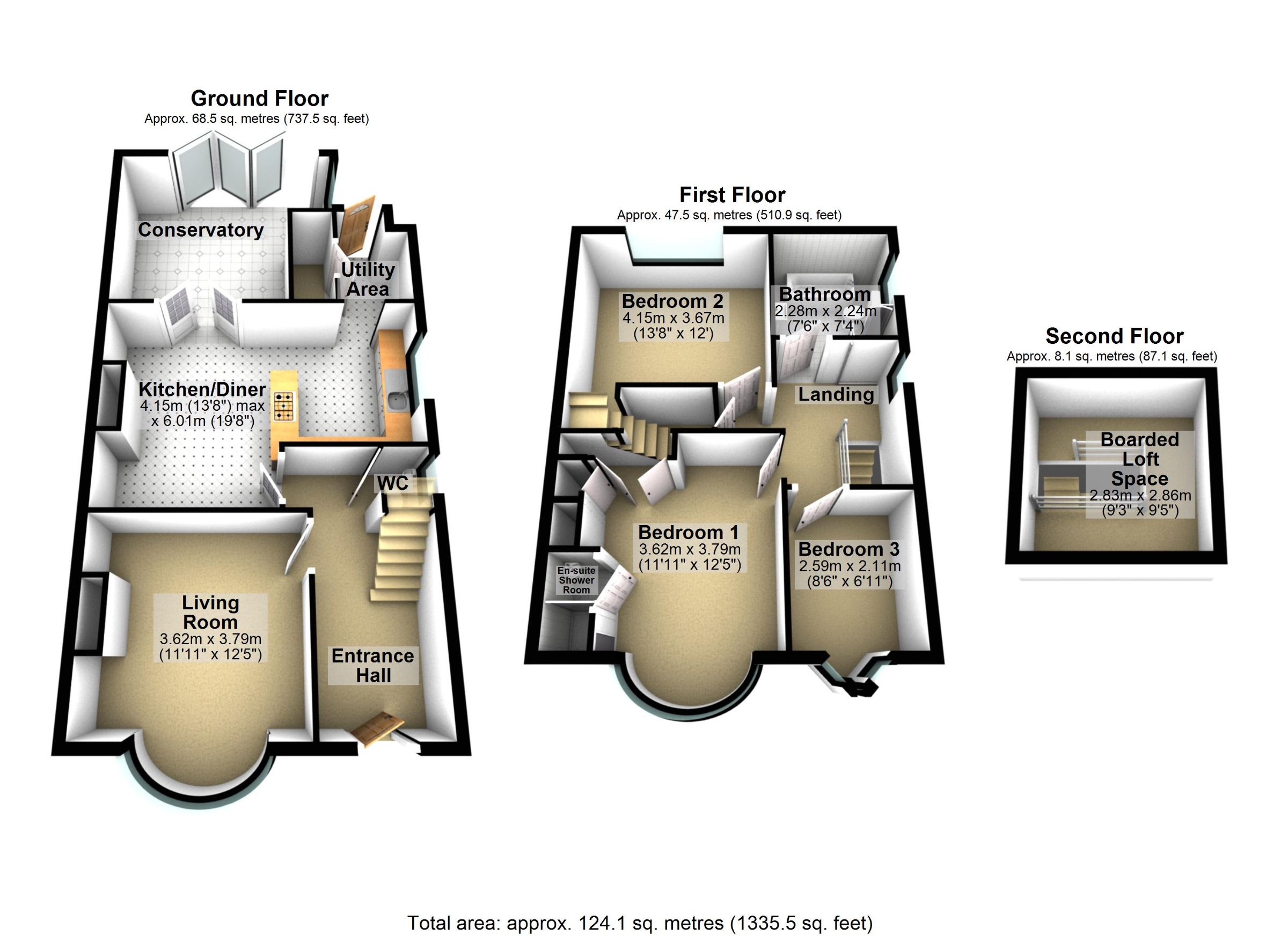 3 bed semi-detached house for sale in Windsor Avenue, Anlaby, Hull - Property floorplan