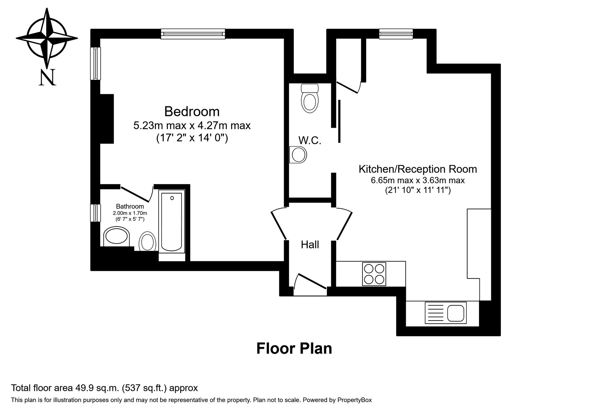 1 bed flat for sale in Station Road, Gerrards Cross - Property Floorplan