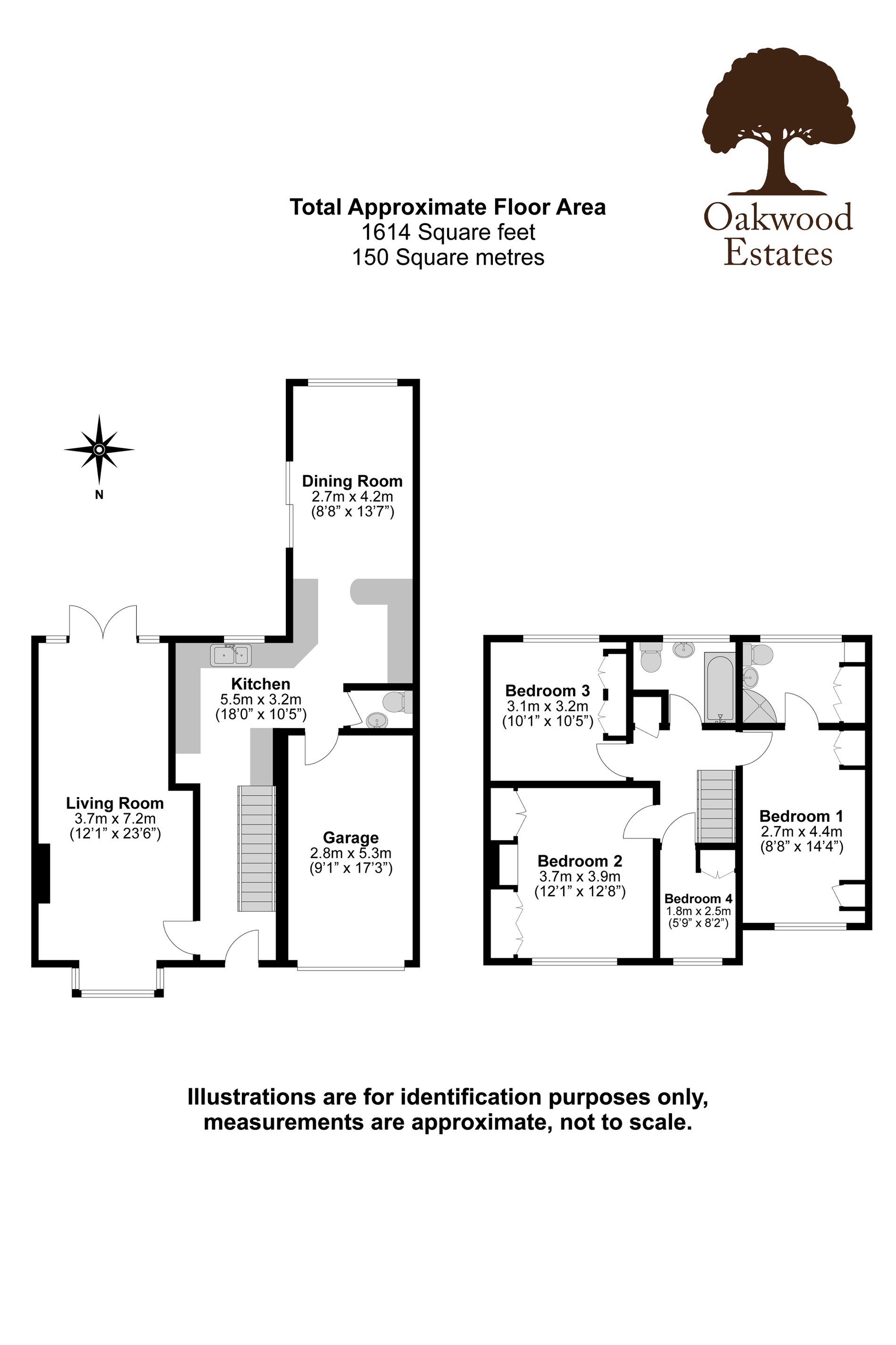 4 bed semi-detached house for sale in Gables Close, Datchet - Property Floorplan