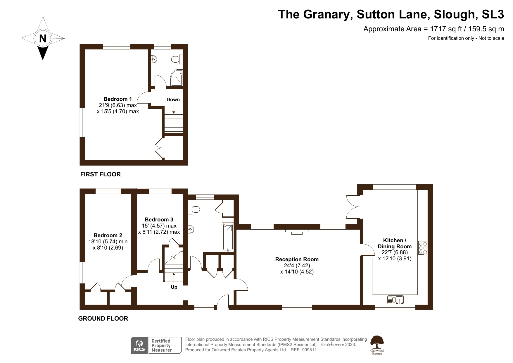 3 bed link detached house for sale in Sutton Lane, Langley - Property Floorplan