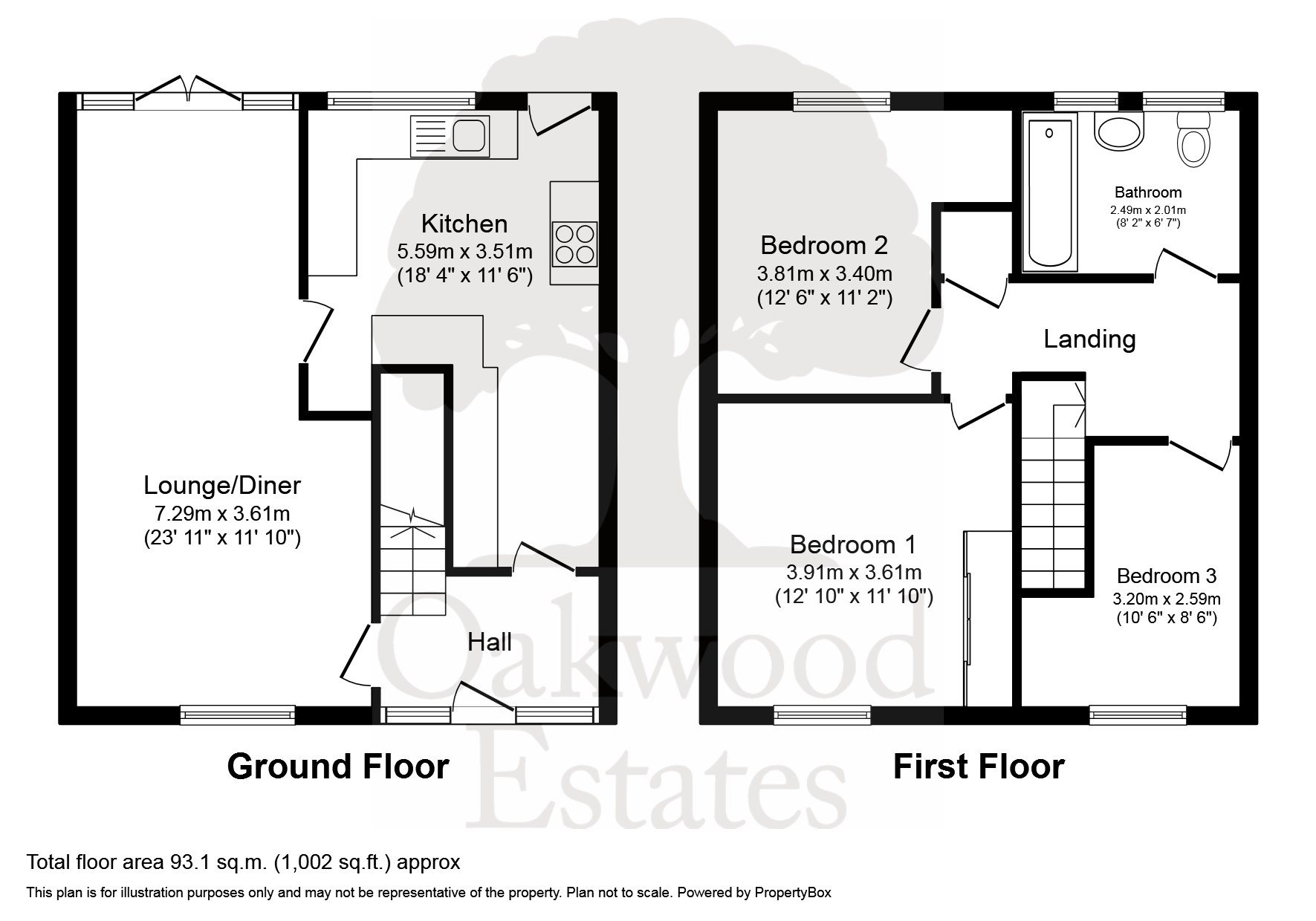 3 bed terraced house for sale in Clonmel Way, Burnham - Property Floorplan