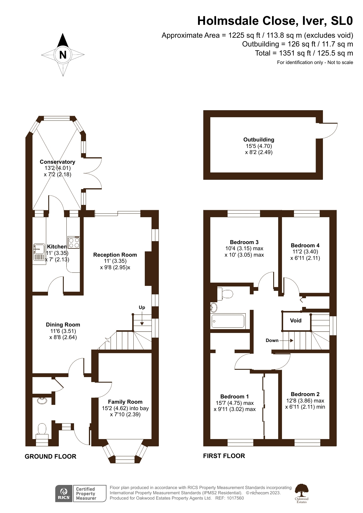 4 bed link detached house for sale in Holmsdale Close, Iver - Property Floorplan