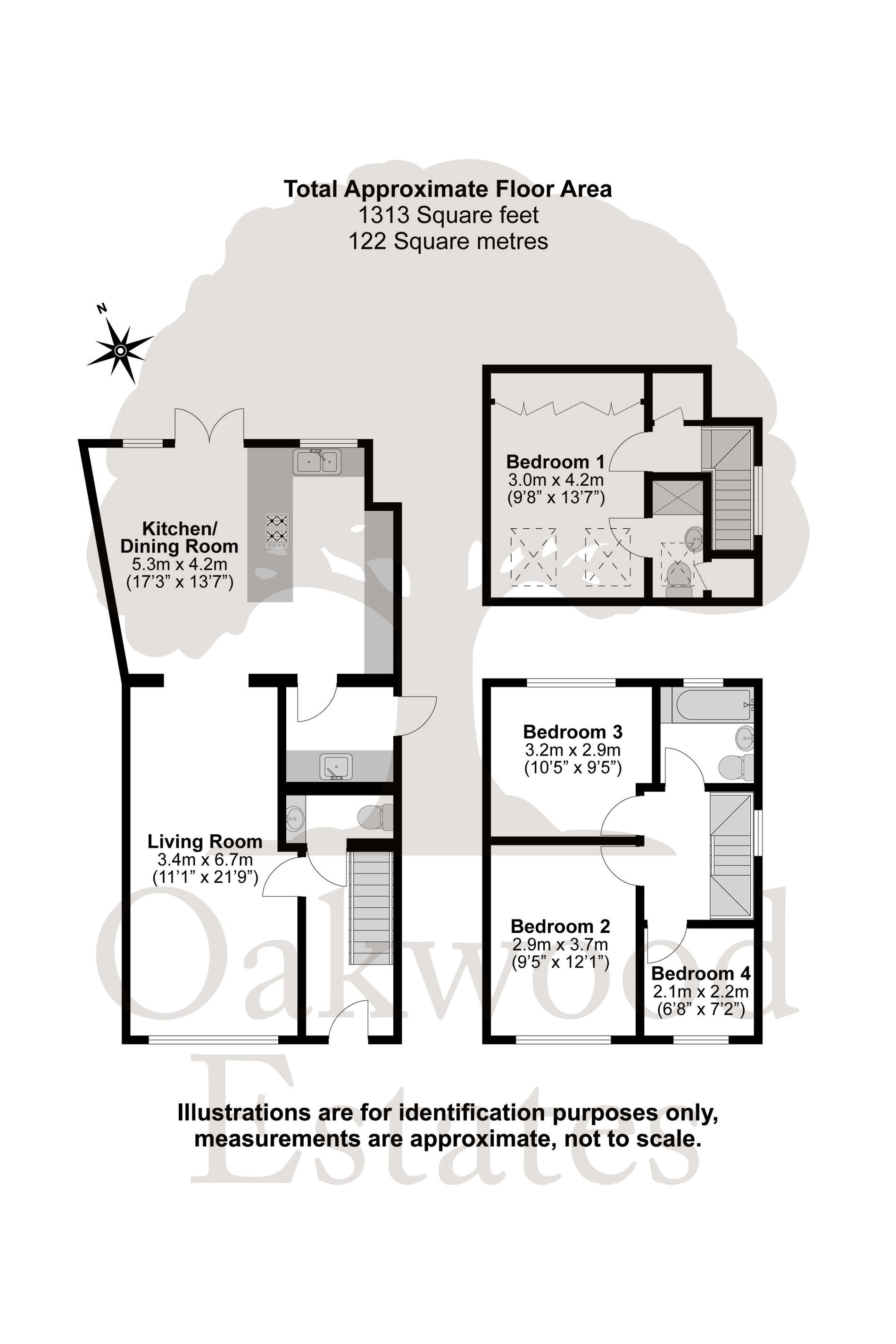 4 bed semi-detached house for sale in The Myrke, Datchet - Property Floorplan