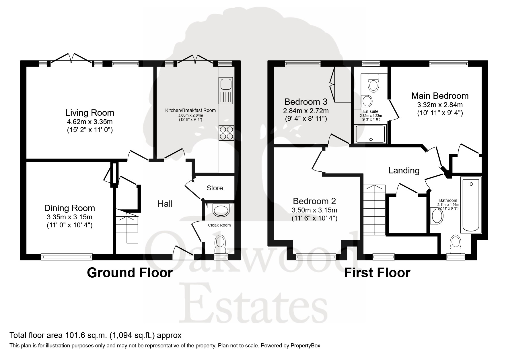 3 bed terraced house for sale in Copperfields, High Wycombe - Property Floorplan