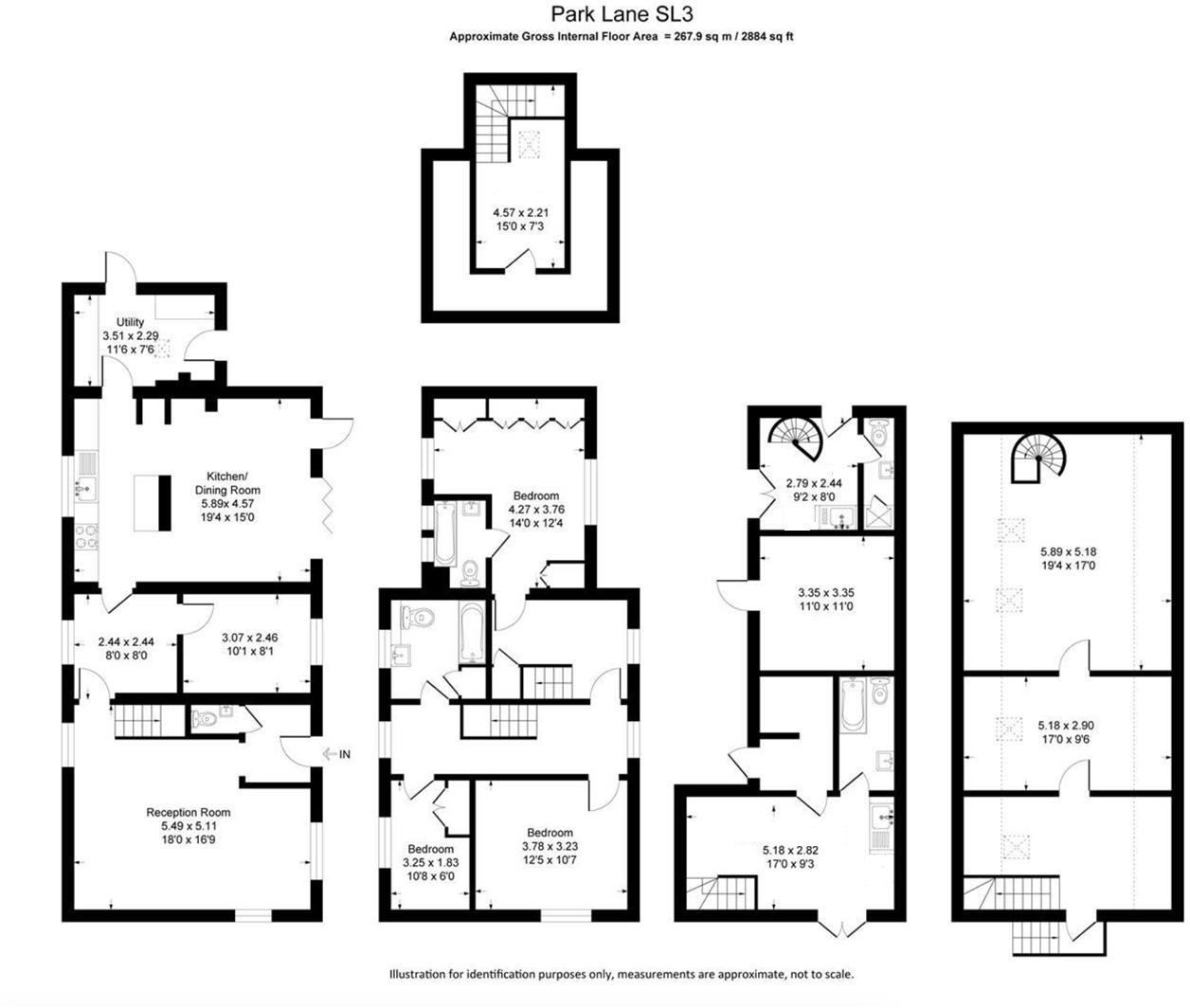 4 bed detached house for sale in Park Lane, Horton - Property Floorplan