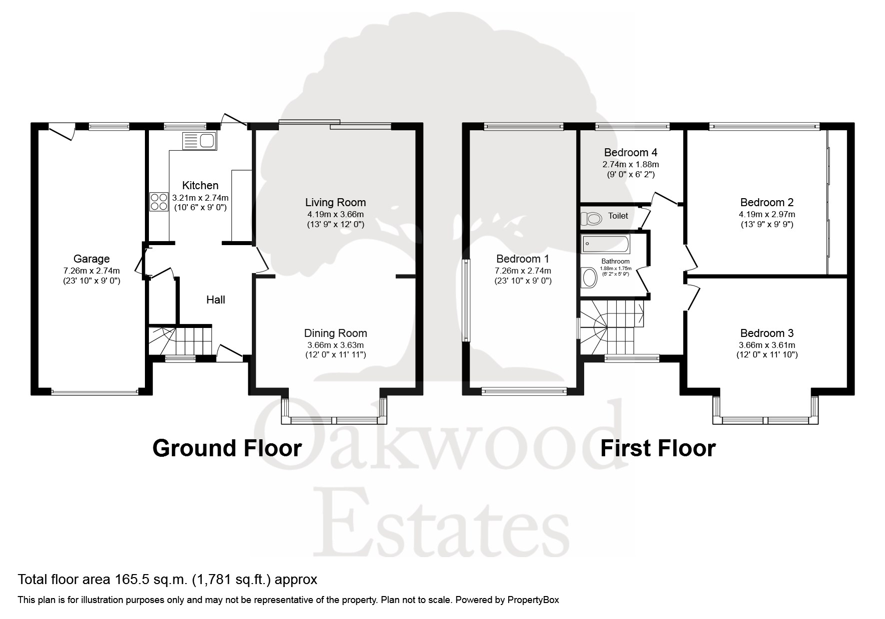 4 bed semi-detached house for sale in Bathurst Walk, Richings Park - Property Floorplan