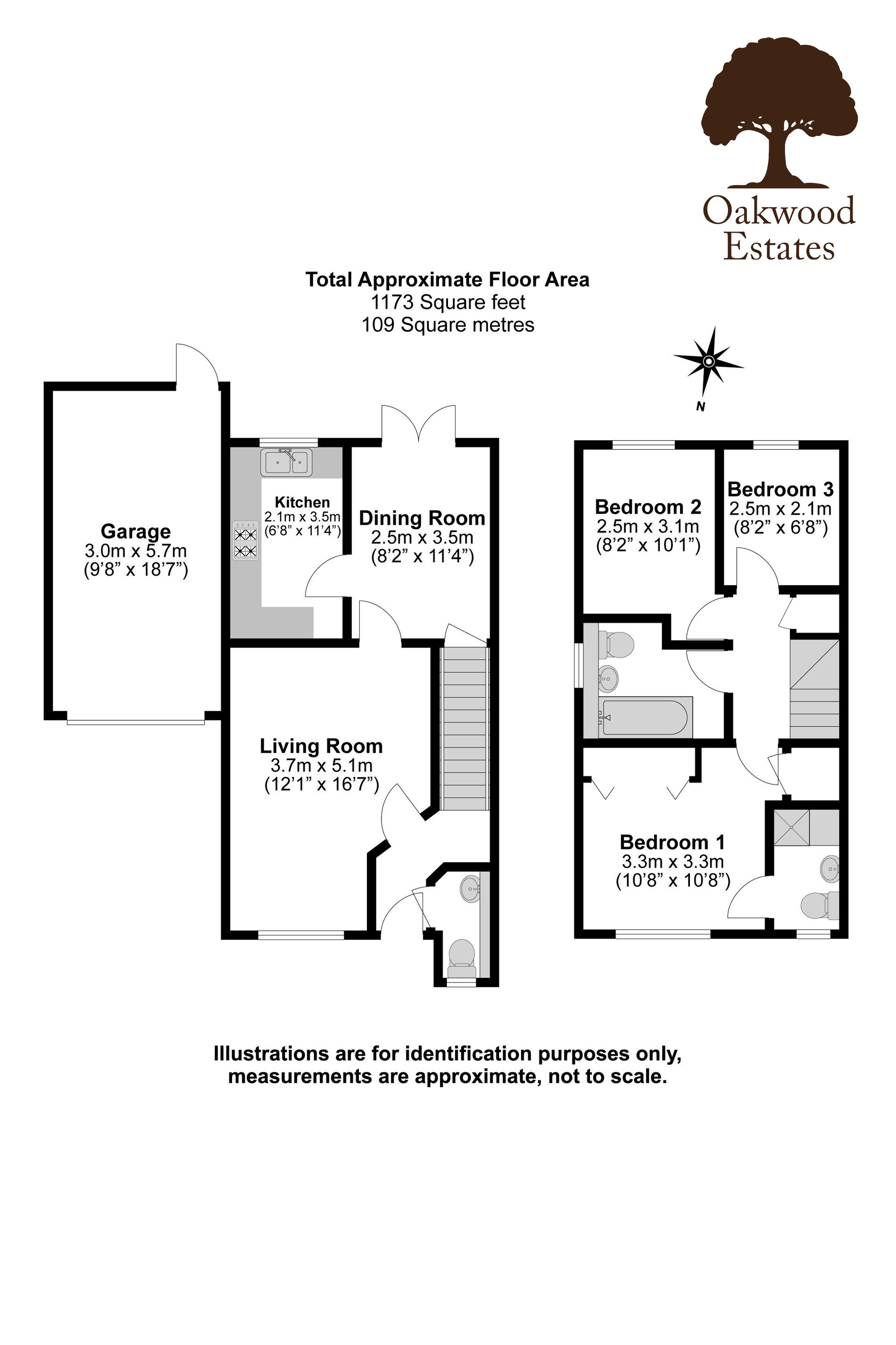 3 bed link detached house for sale in Earls Lane, Cippenham - Property Floorplan