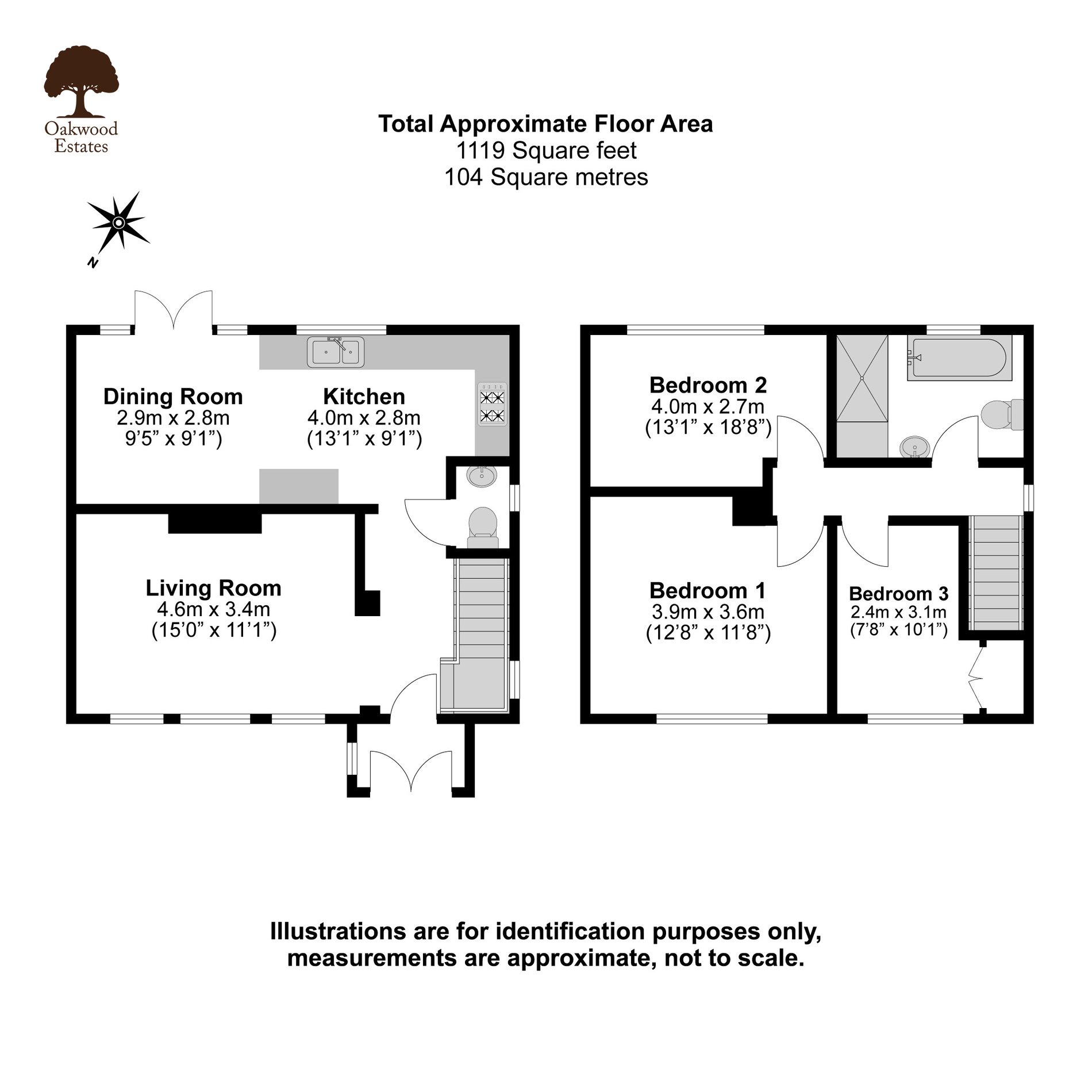 2 bed terraced house to rent in Farnham Lane, Farnham Royal - Property Floorplan