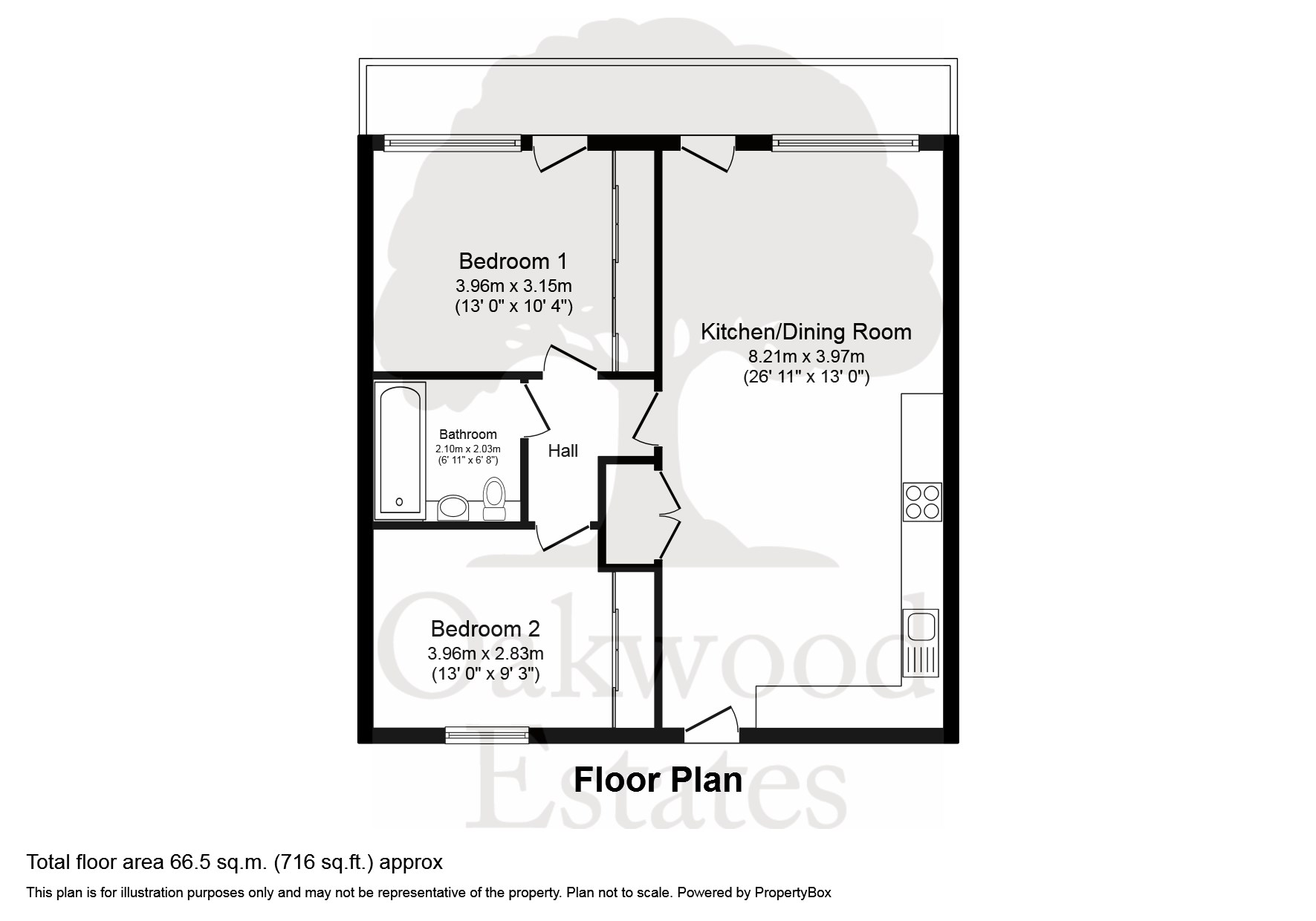 2 bed flat for sale in Stanley Kubrick Road, Uxbridge - Property Floorplan