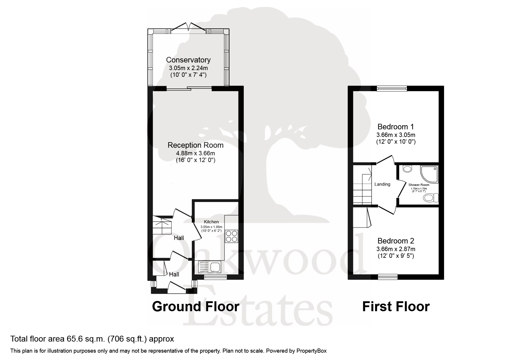 2 bed terraced house for sale in Littlebrook Avenue, Burnham - Property Floorplan