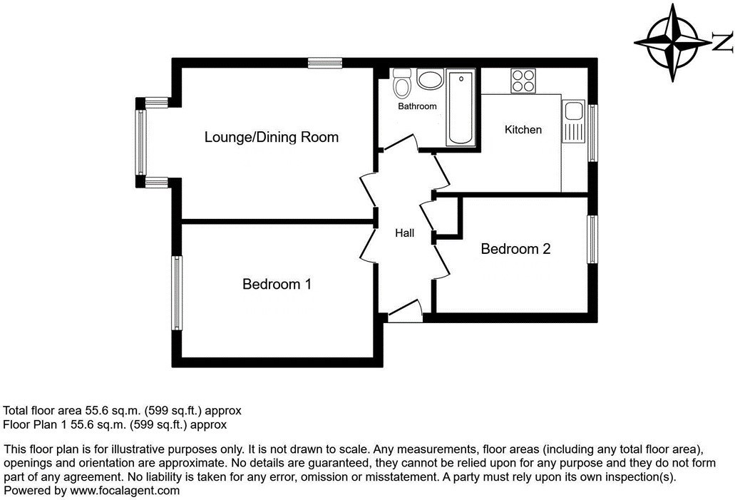 2 bed flat for sale in Spring Park, Datchet - Property Floorplan