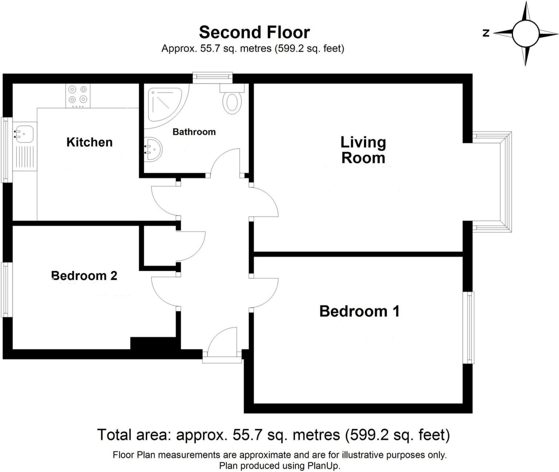 2 bed flat for sale in Holmlea Walk, Datchet - Property Floorplan
