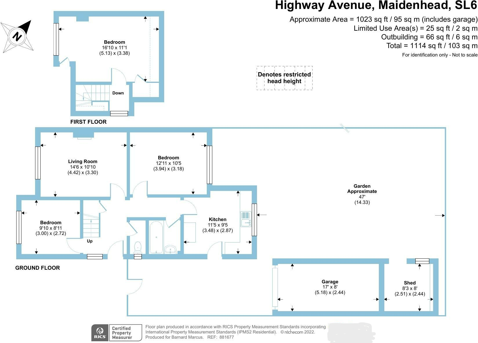 3 bed bungalow for sale in Highway Avenue, Maidenhead - Property Floorplan