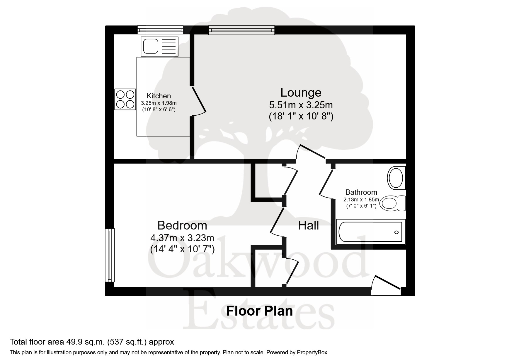1 bed flat for sale in Caledonian Court, Northolt - Property Floorplan