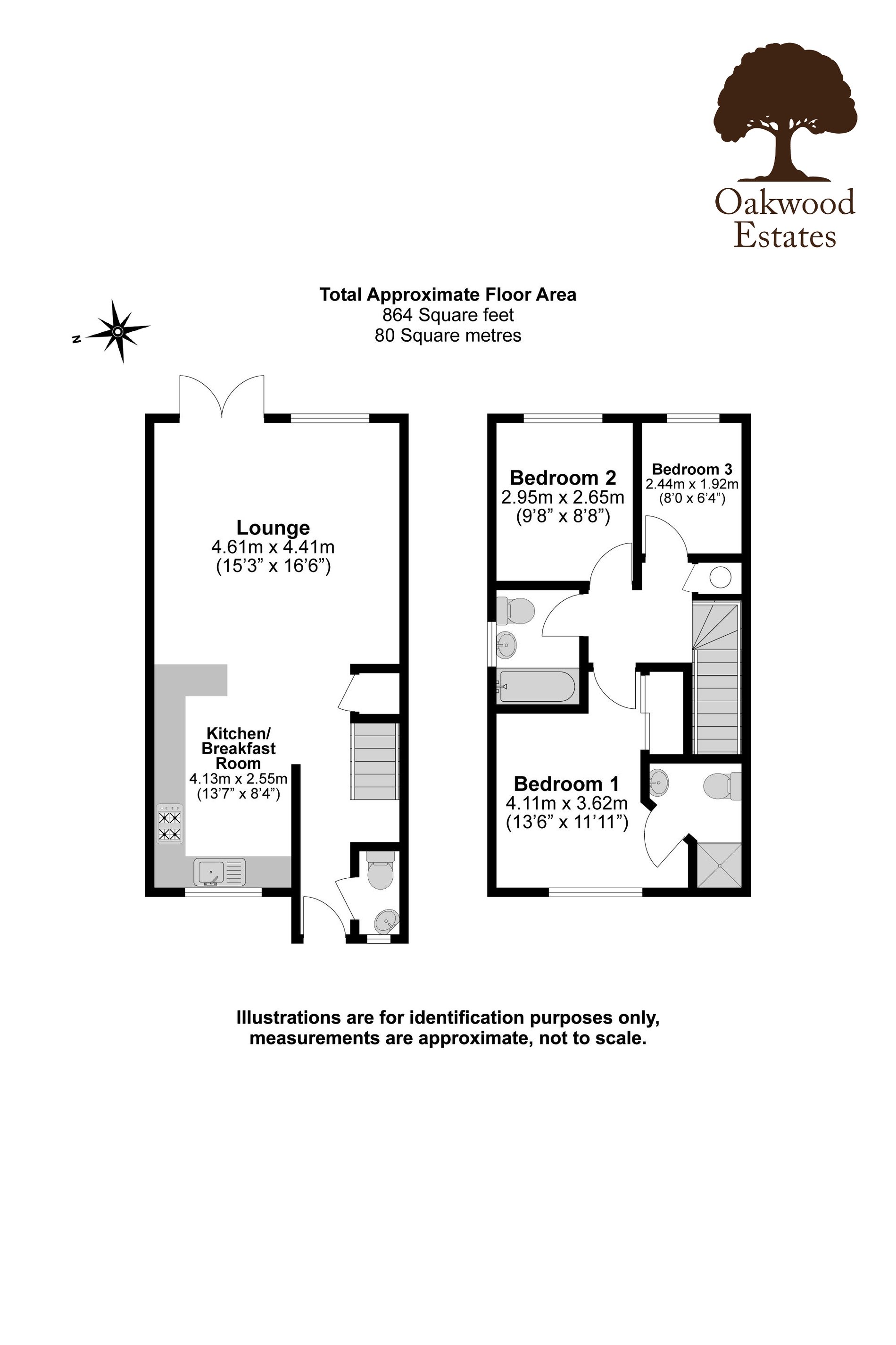 3 bed terraced house to rent in Appleby Close, Uxbridge - Property Floorplan