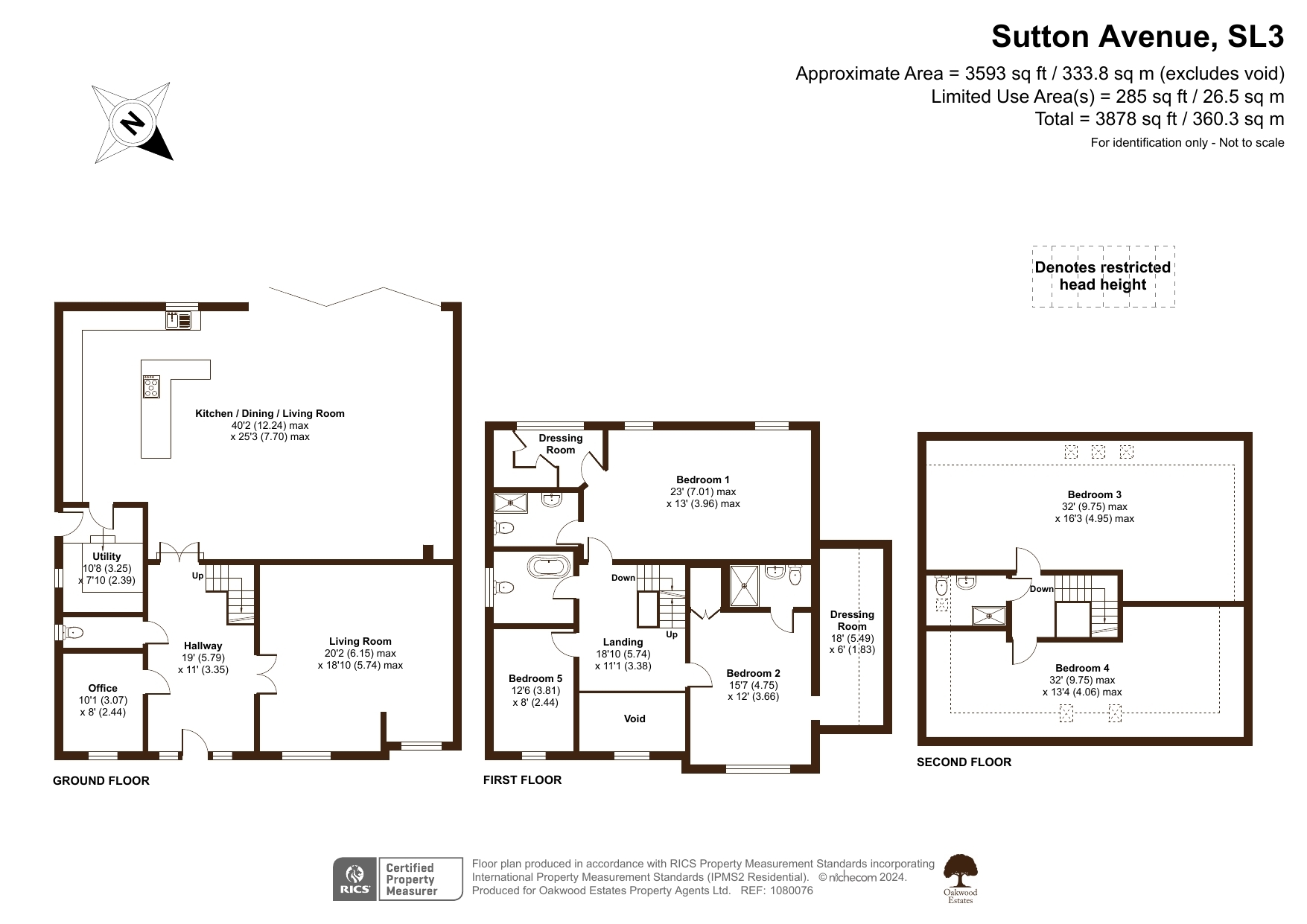 5 bed detached house for sale in Sutton Avenue, Langley - Property Floorplan