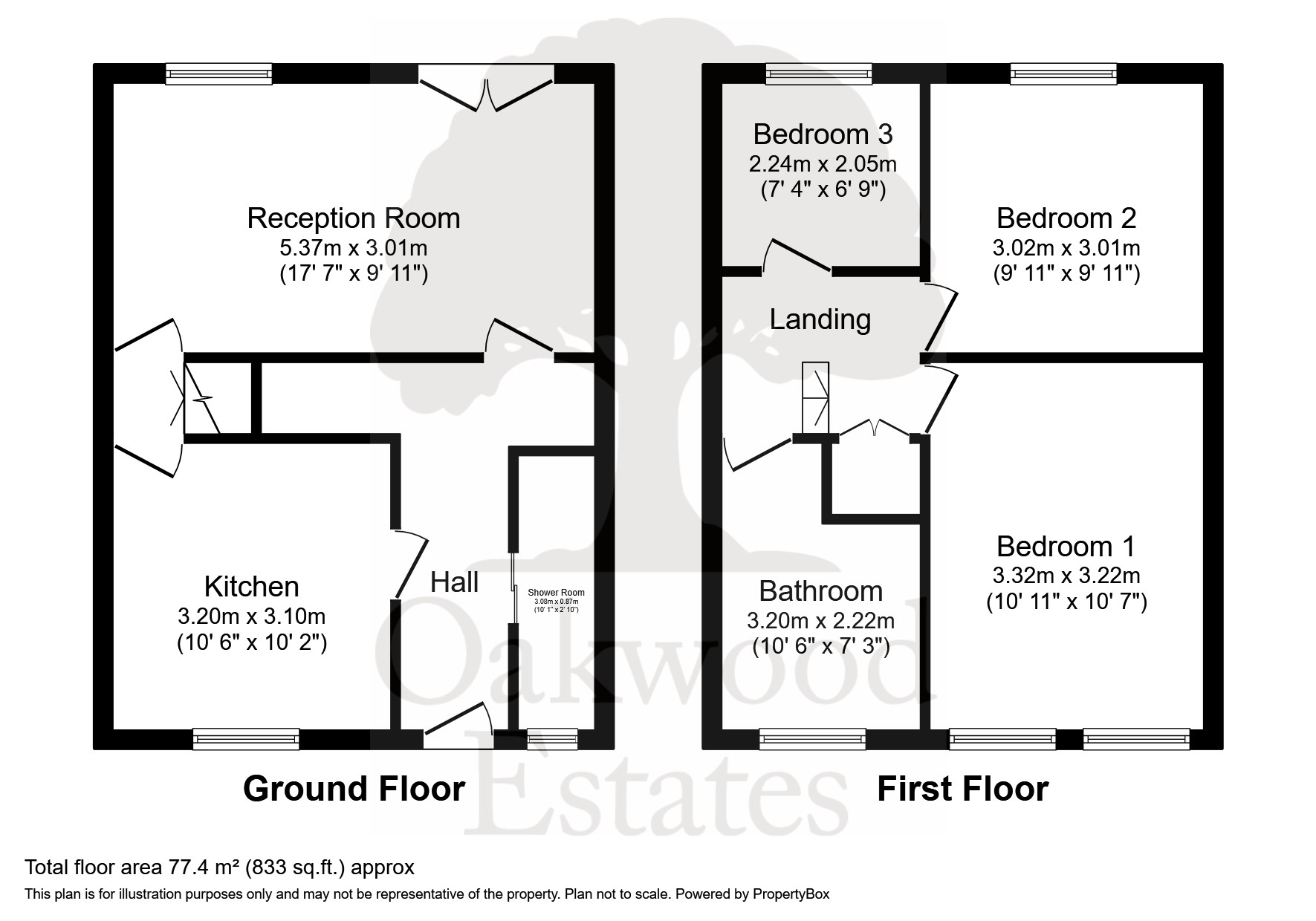 3 bed terraced house for sale in Grasmere Avenue, Slough - Property Floorplan