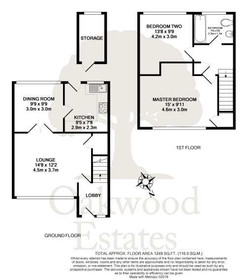 2 bed terraced house for sale in Montrose Avenue, Datchet - Property Floorplan