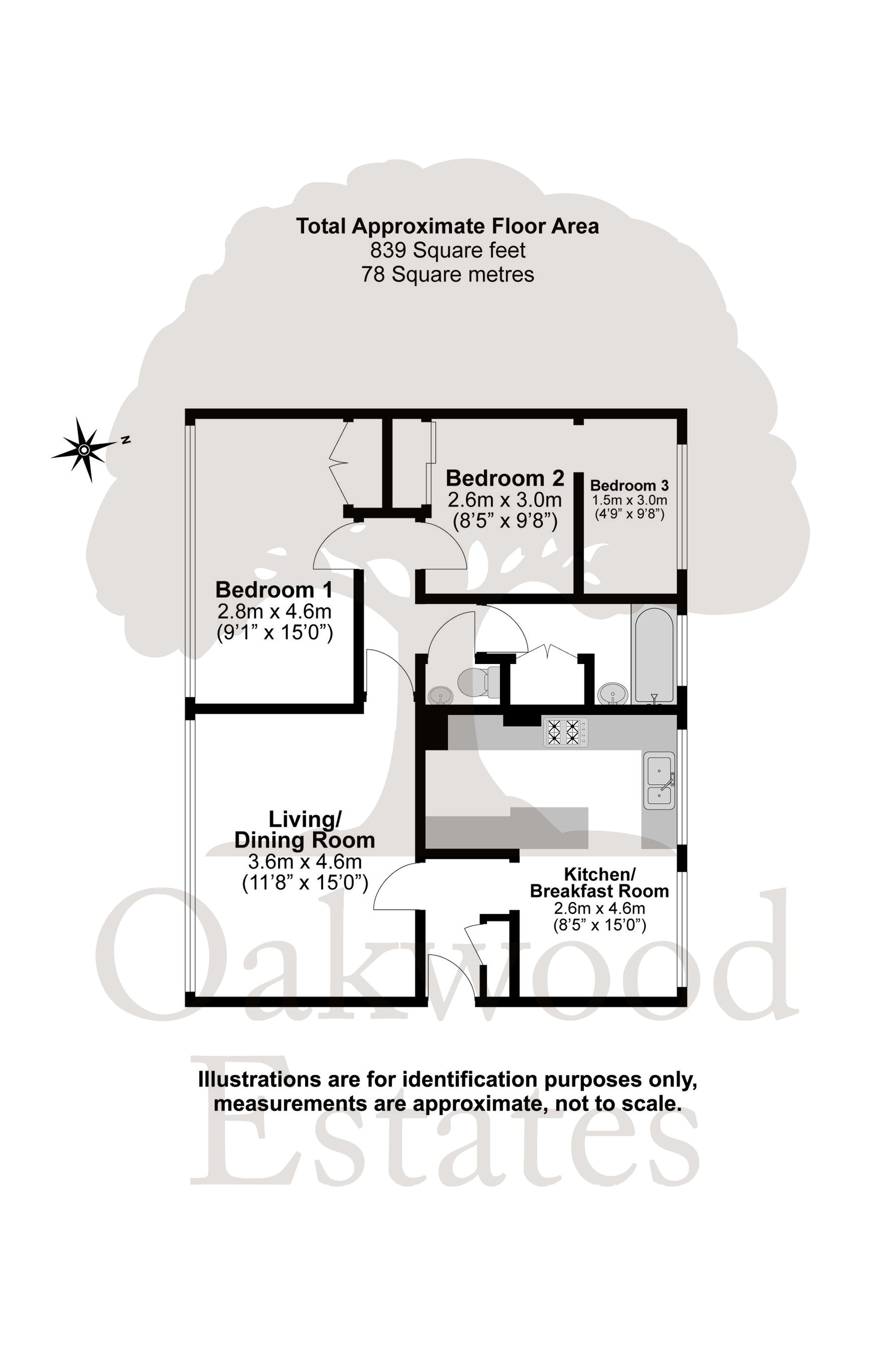 3 bed flat for sale in Hornbill Close, Uxbridge - Property Floorplan