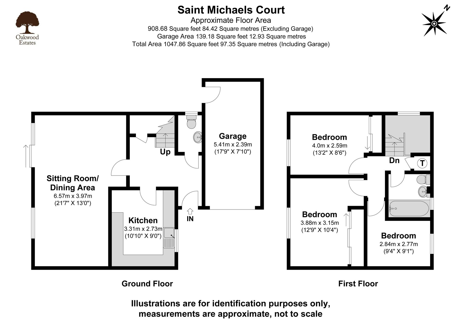3 bed end of terrace house for sale in St Michaels Court, Burnham - Property Floorplan