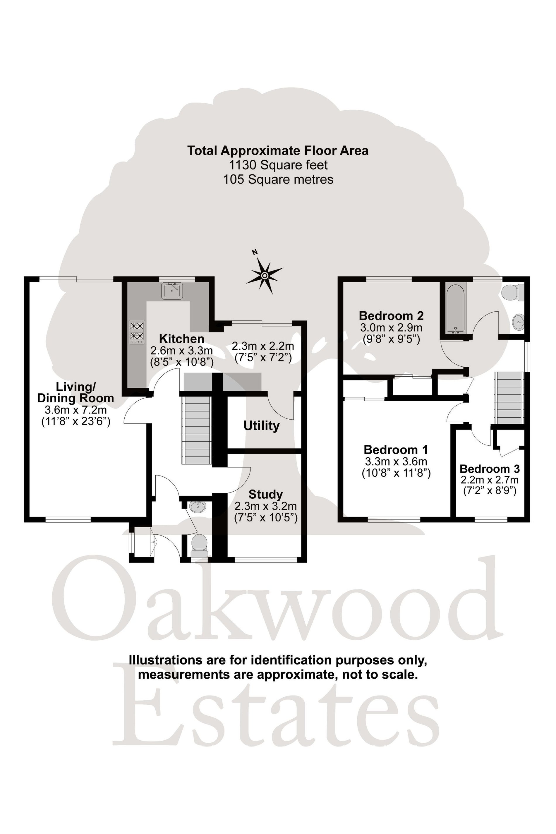 3 bed link detached house for sale in Lowbrook Drive, Maidenhead - Property Floorplan