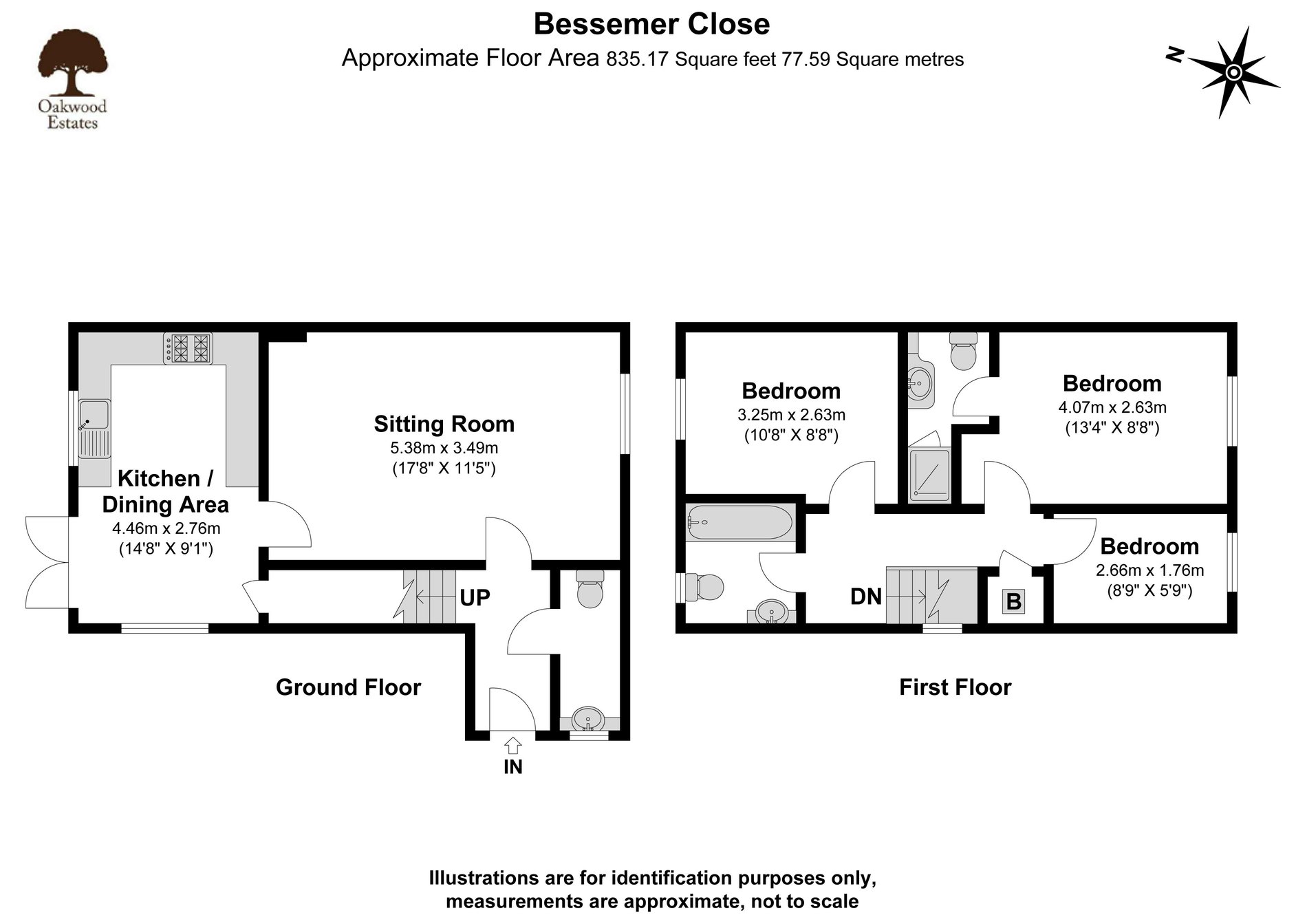 3 bed end of terrace house for sale in Bessemer Close, Langley - Property Floorplan