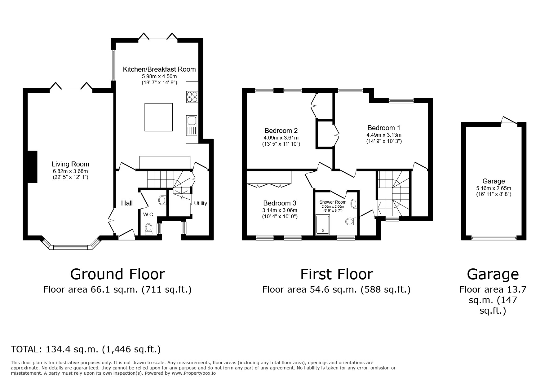 3 bed end of terrace house for sale in Bull Lane, Gerrards Cross - Property Floorplan