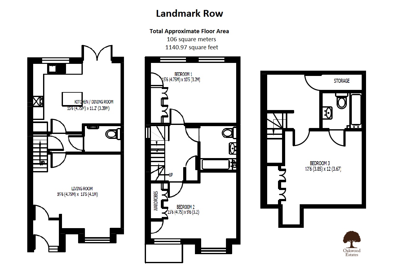 3 bed town house for sale in Sutton Lane, Langley - Property Floorplan