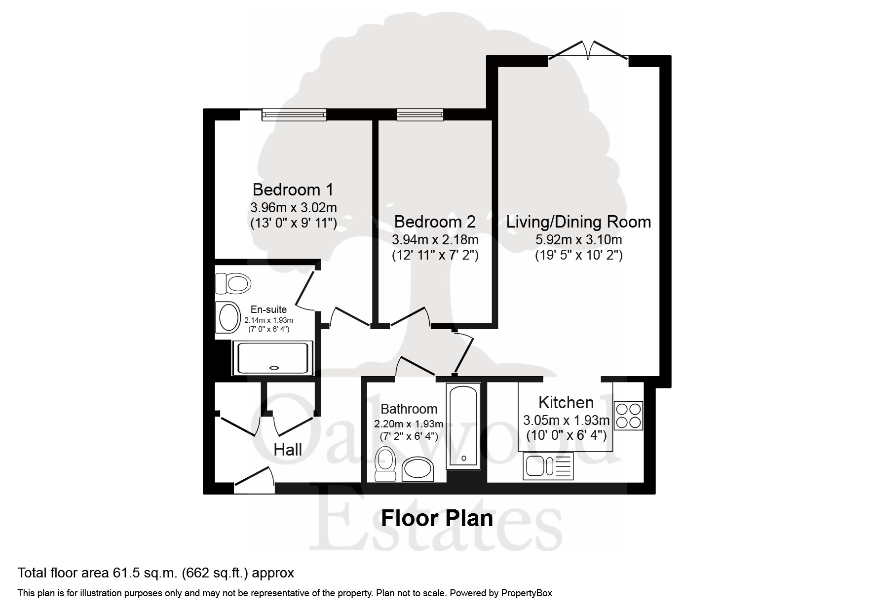 2 bed flat for sale in Eaton Avenue, Burnham - Property Floorplan