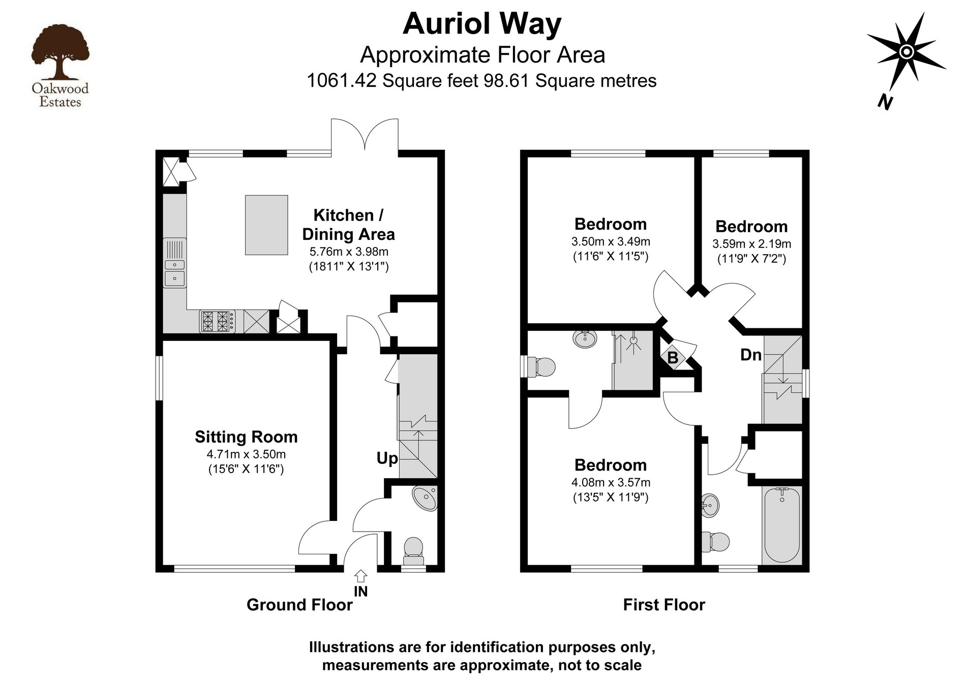 3 bed detached house for sale in Auriol Way, Maidenhead - Property Floorplan