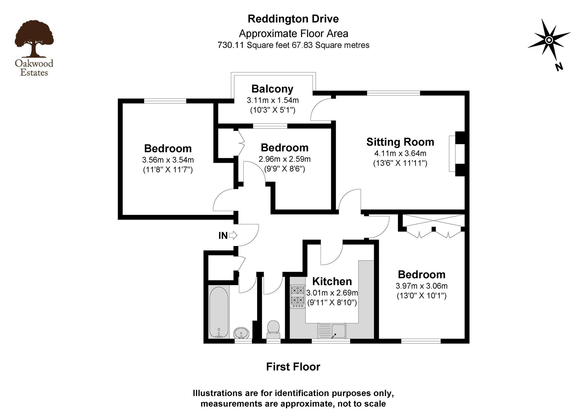 3 bed flat for sale in Reddington Drive, Langley - Property Floorplan